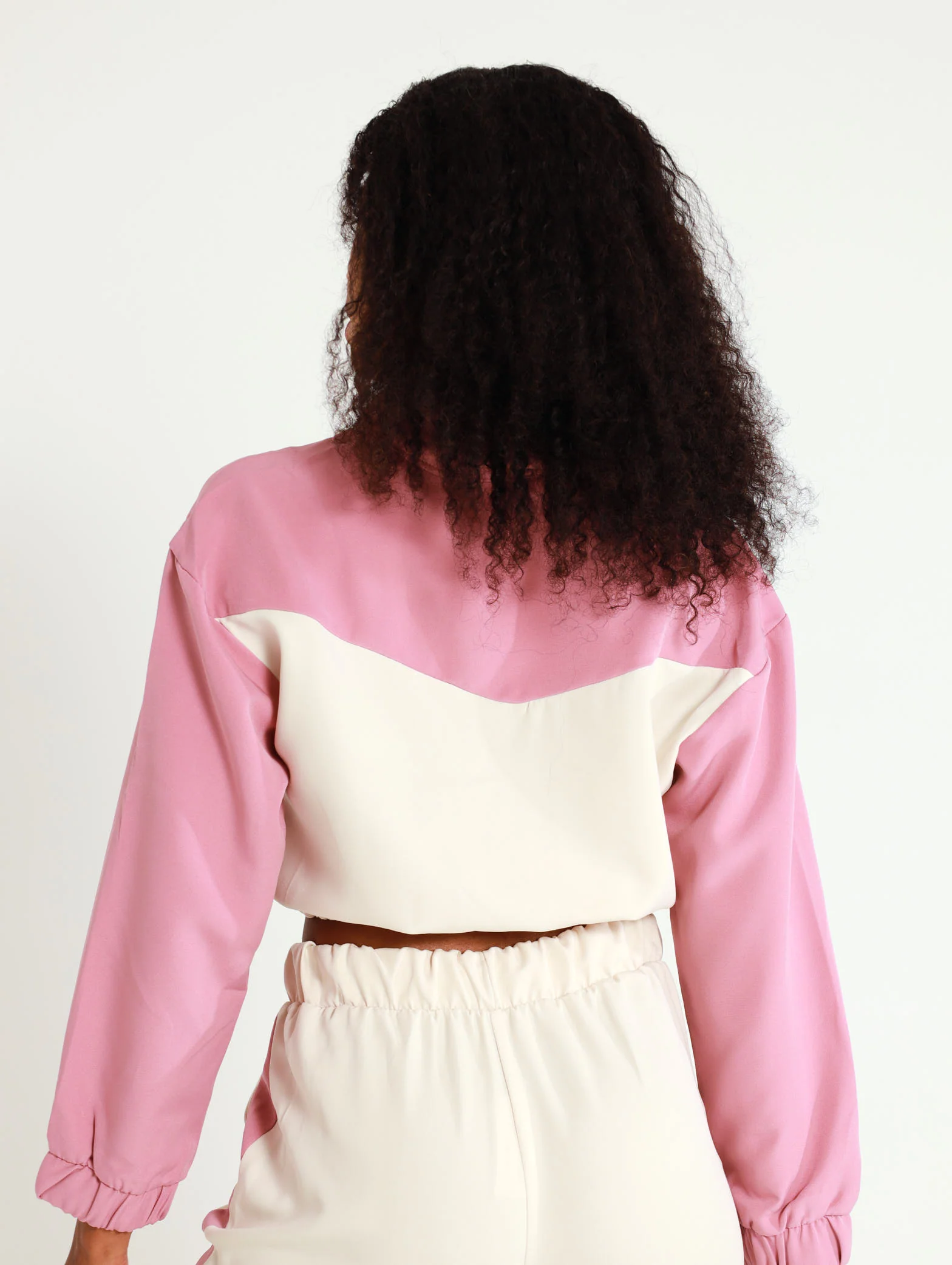 1/4 Closure Colour Block Barbie Hoodie - Image 3