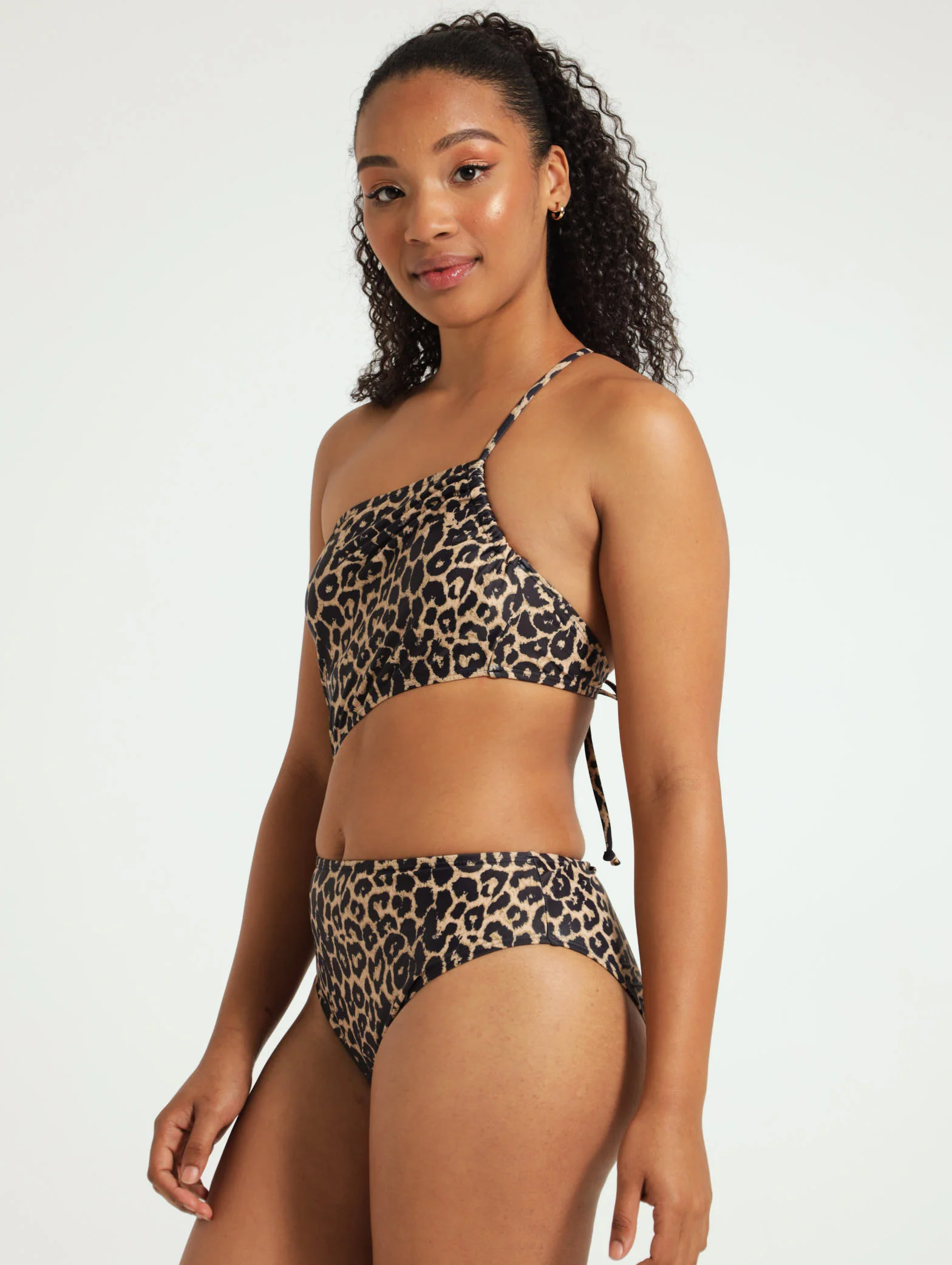 1 Piece Cheetah Print Cut Out Swimsuit - Image 5