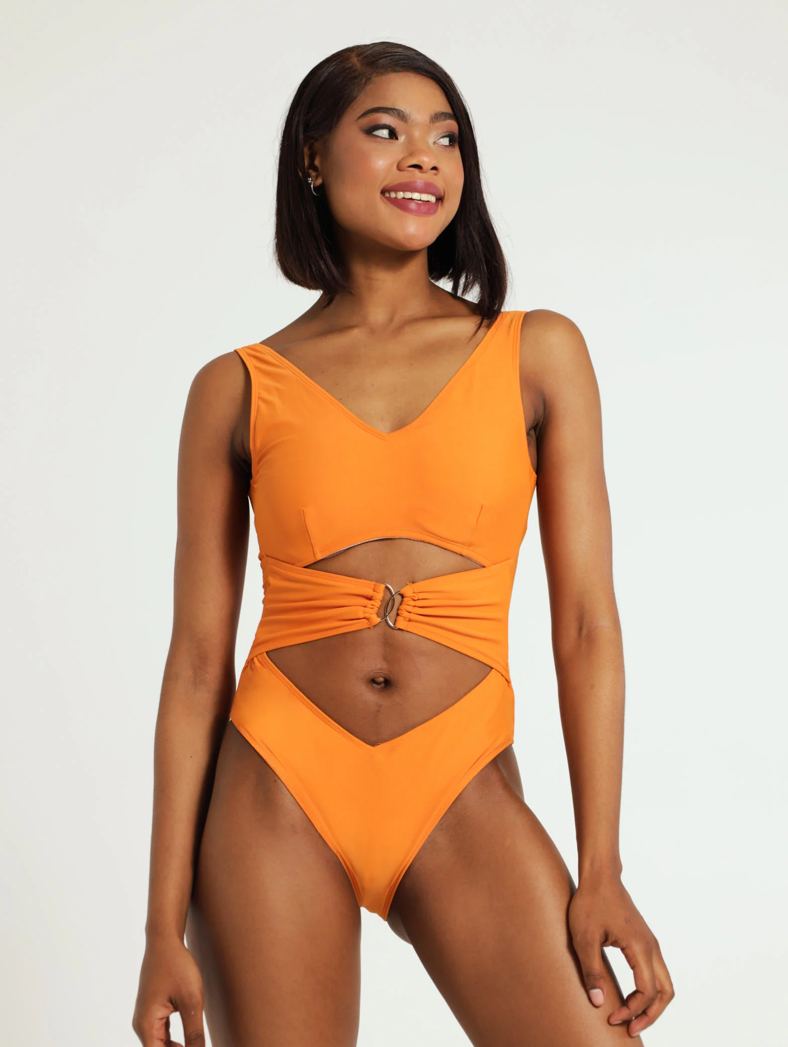 1 Piece Multi-Panel Rouched Swimsuit