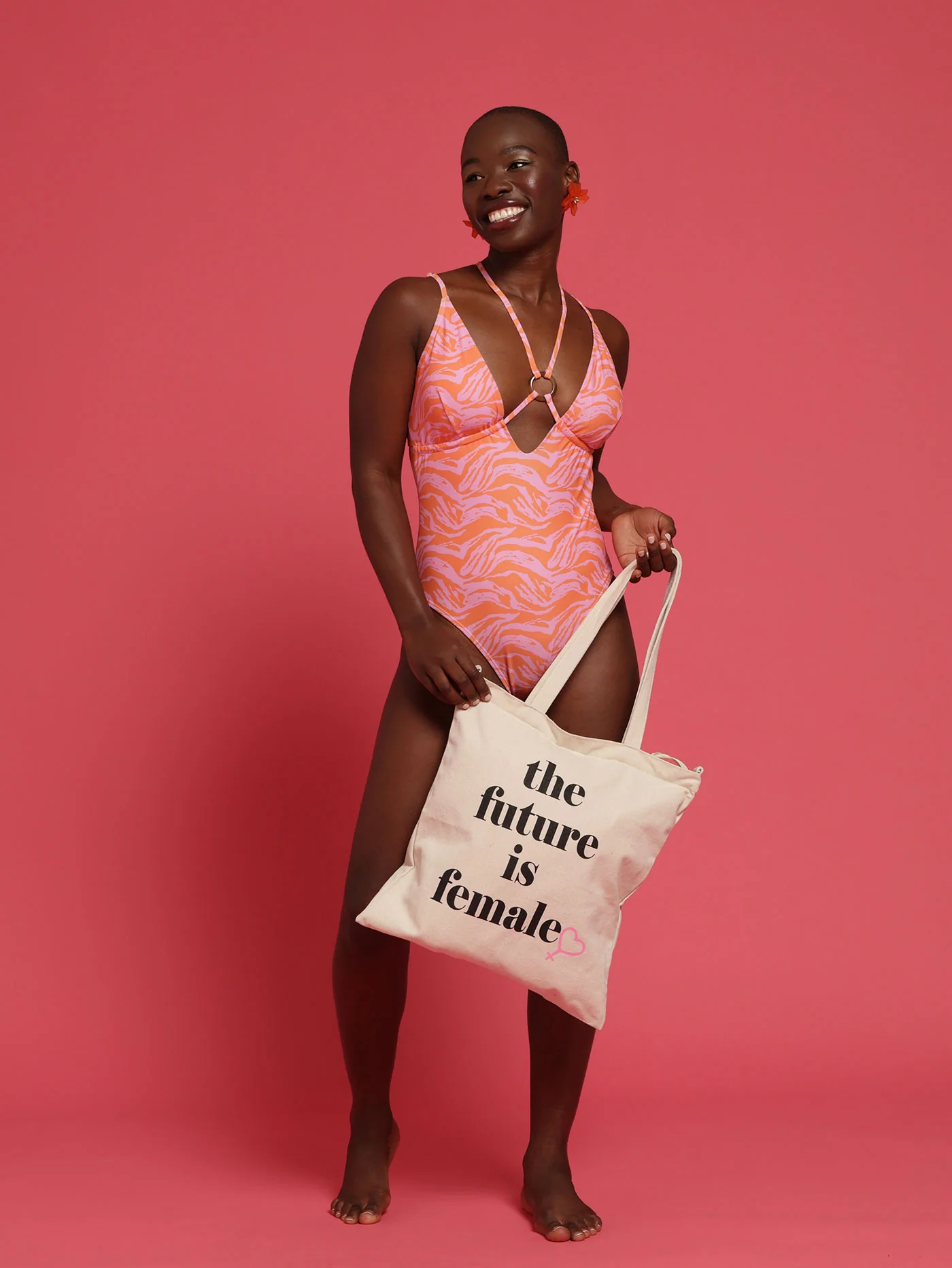 1 Piece Strappy Ring Swimsuit  - Multi - Image 5