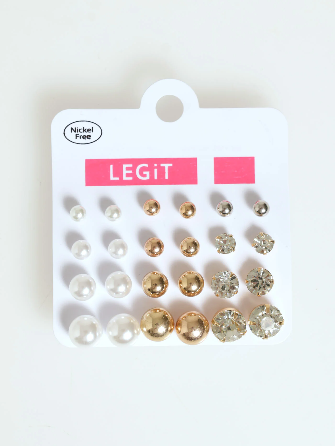12 Pack Variety Stud Earrings