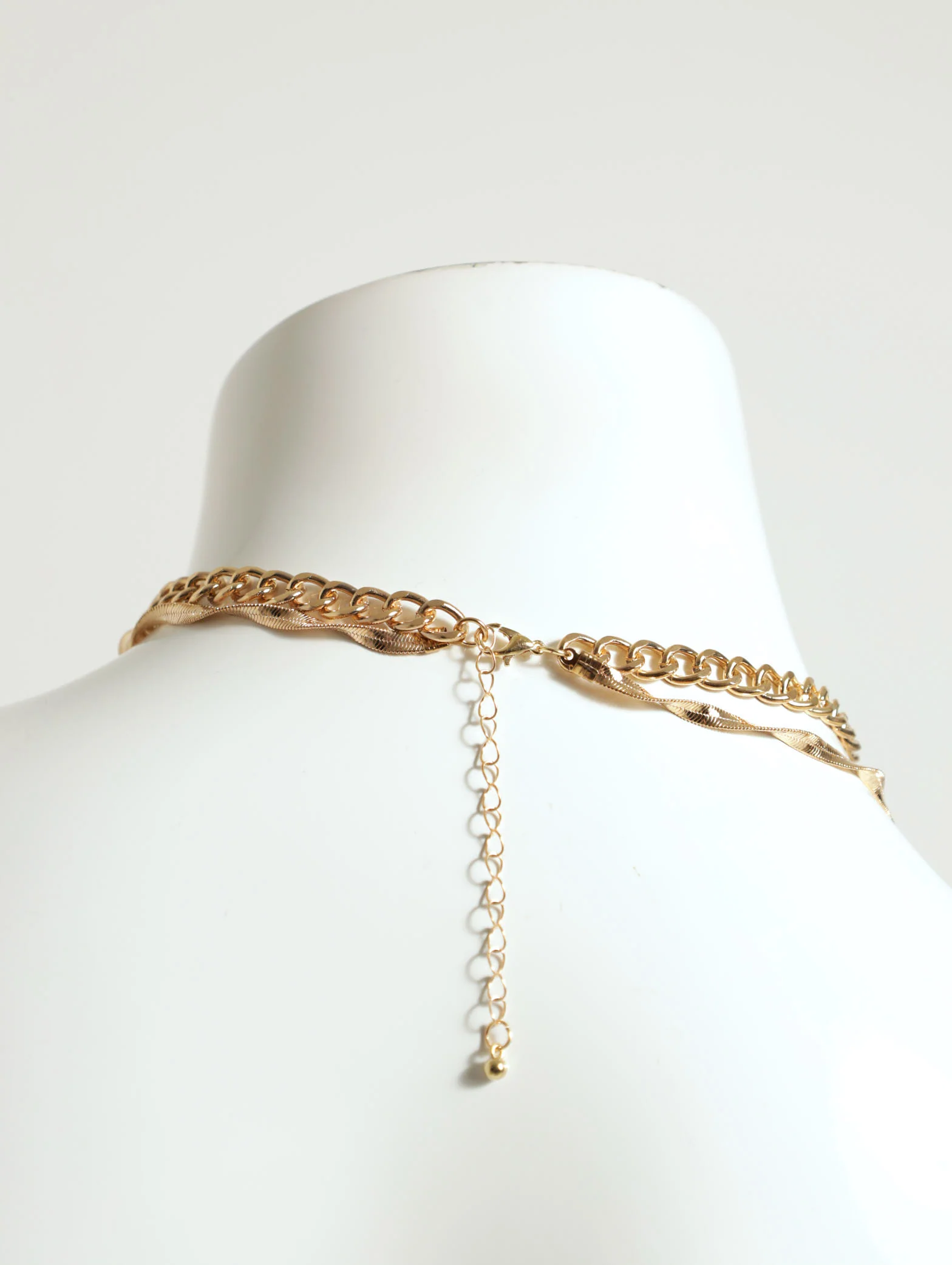 2 Layer Chunky Snake Chain Necklace - Image 3