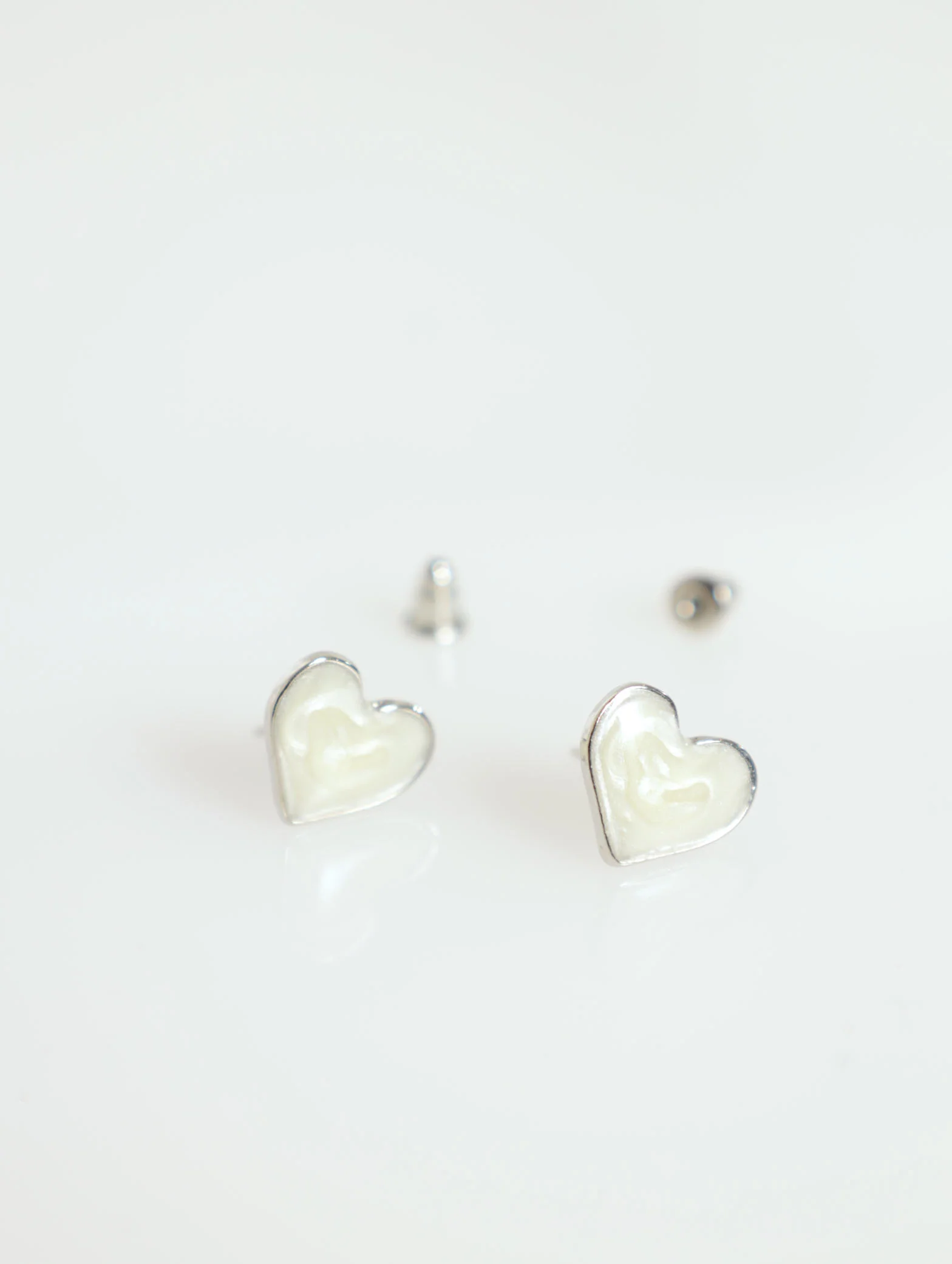 2 Layer Double Heart Pendant Drop Necklace With Heart Earrings - Image 2