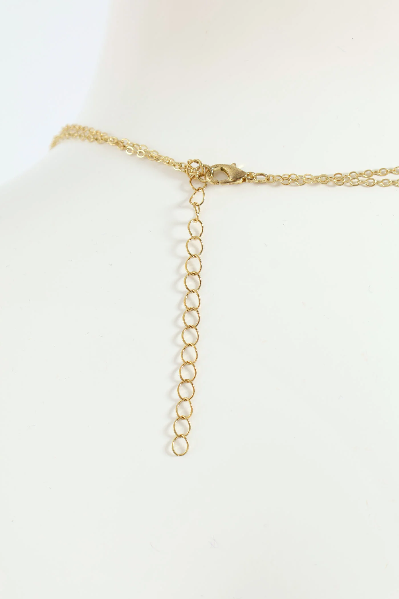 2 Layer Epoxy Butterfly Necklace With Matching Bracelet - Gold - Image 4