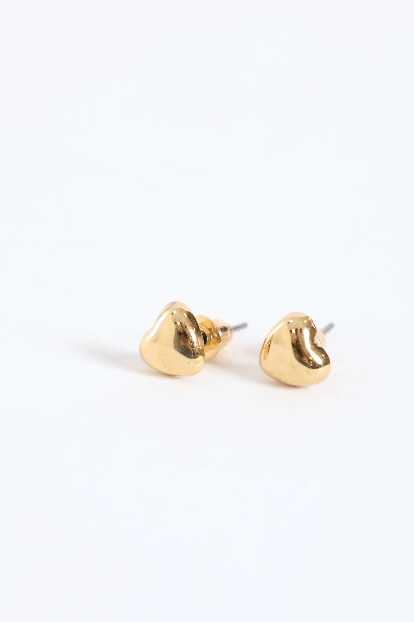 2 Layer Locket Heart Pendant And Matching Earrings - Gold - Image 2