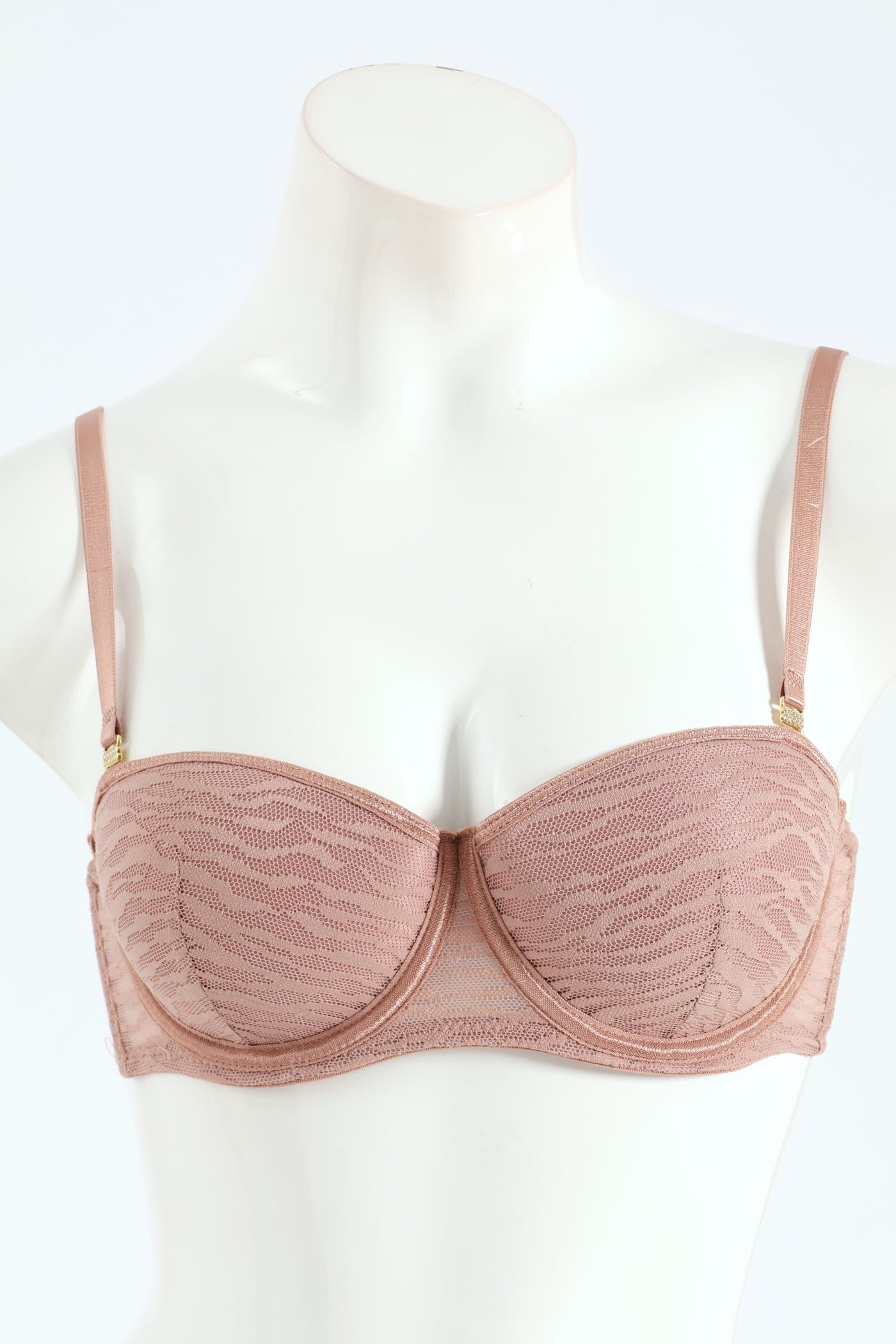 2 Pack Animal Mesh Balconette Bra - Fawn/Grisaille