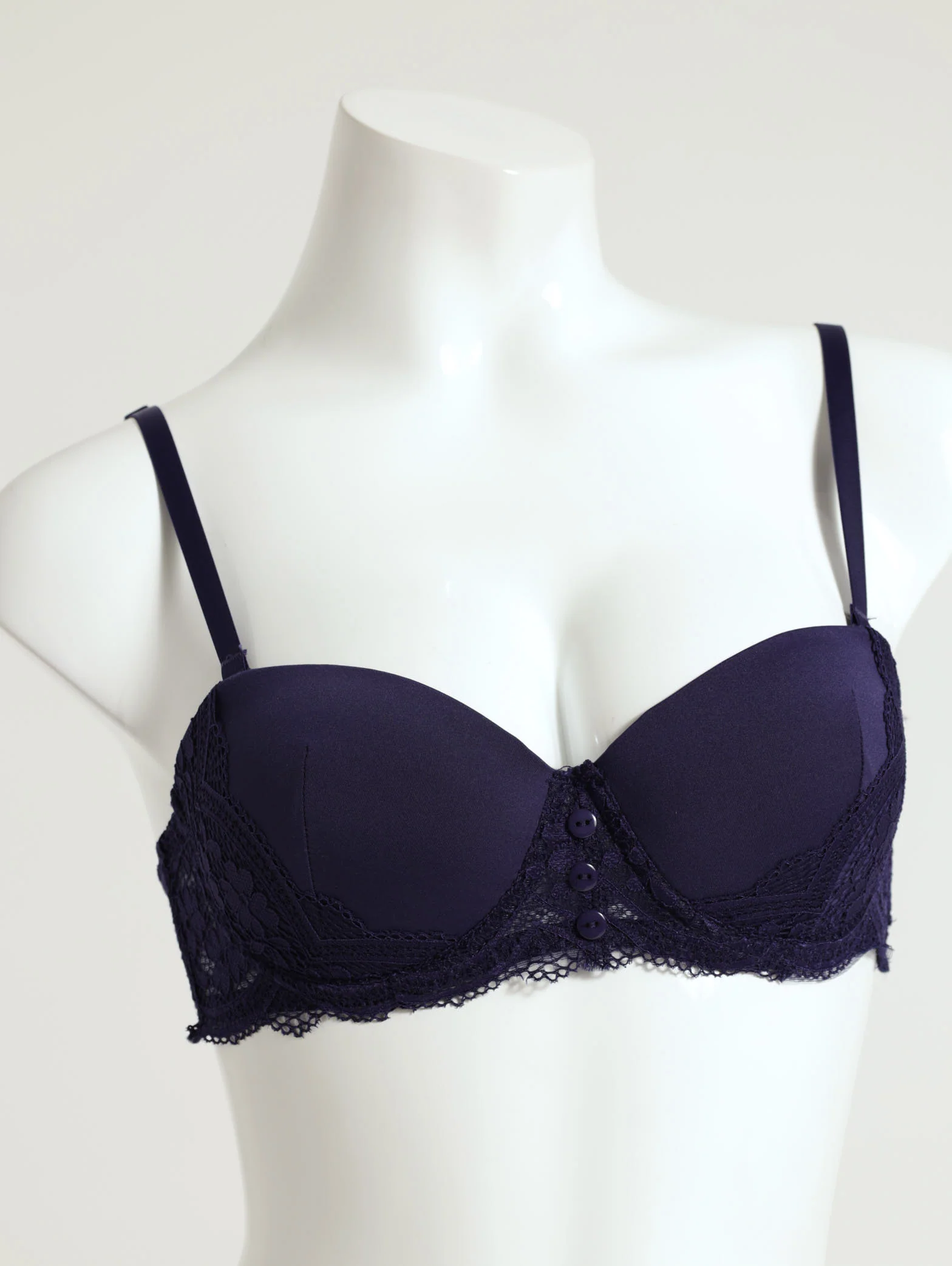 2 Pack Balconette Bra With Buttons - Image 2