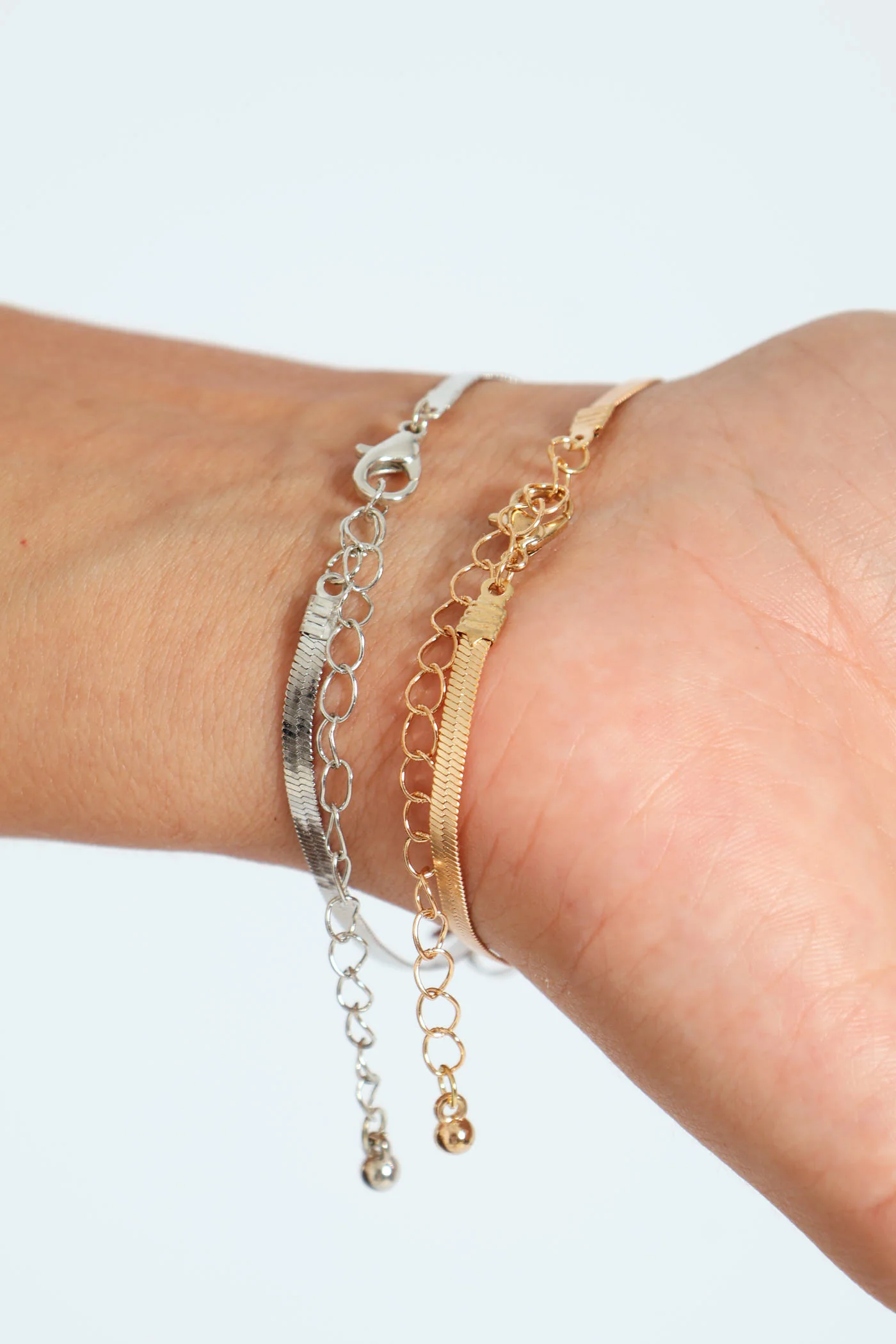 2 Pack Bow Bracelets - Silver - Image 2