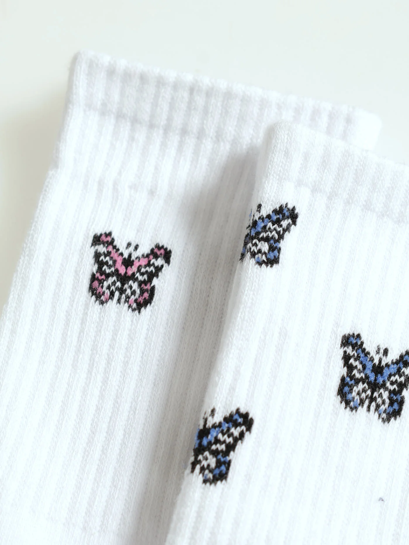 2 Pack Butterfly Crew Socks - Image 2