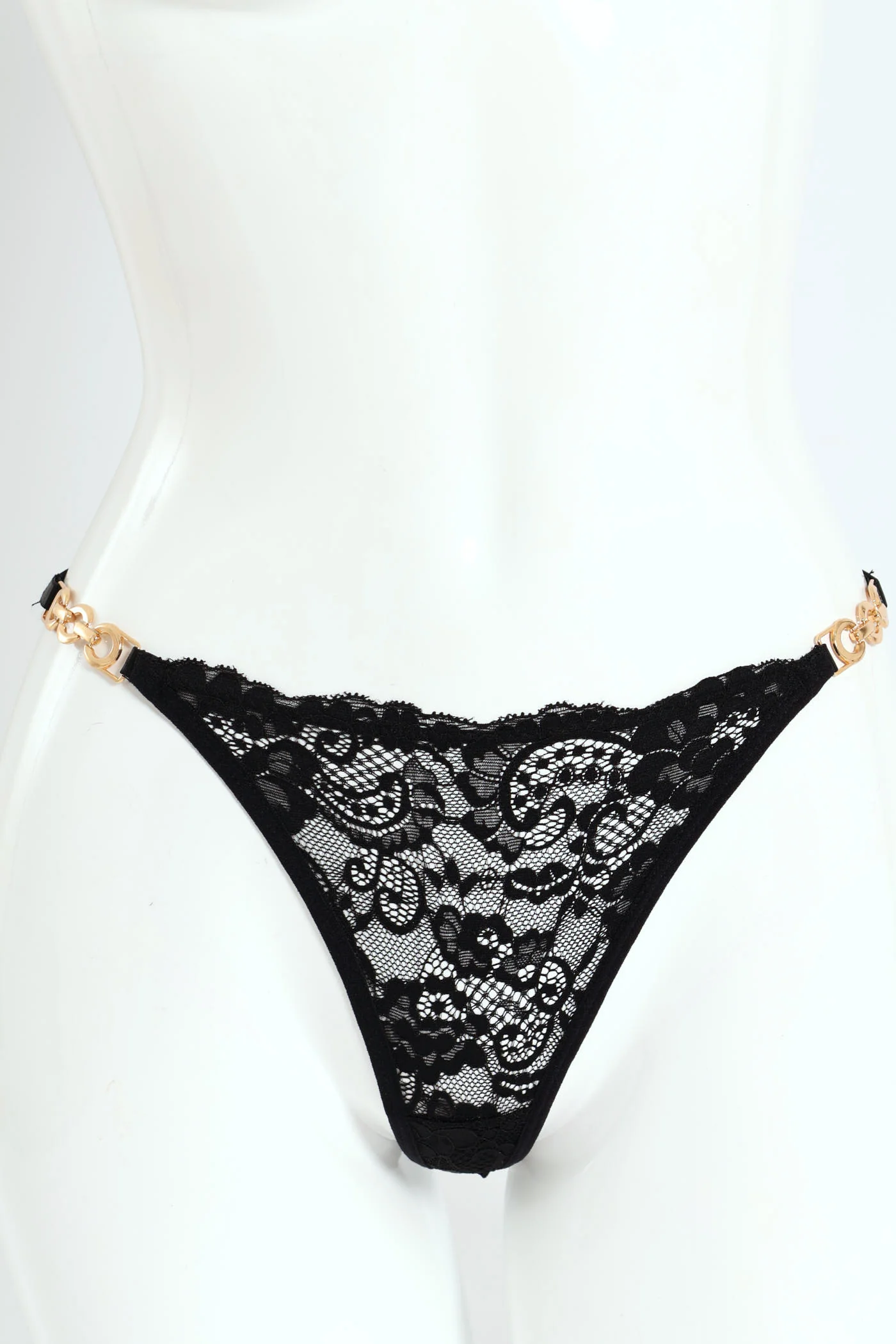 2 Pack Chain G-String - Black/Red