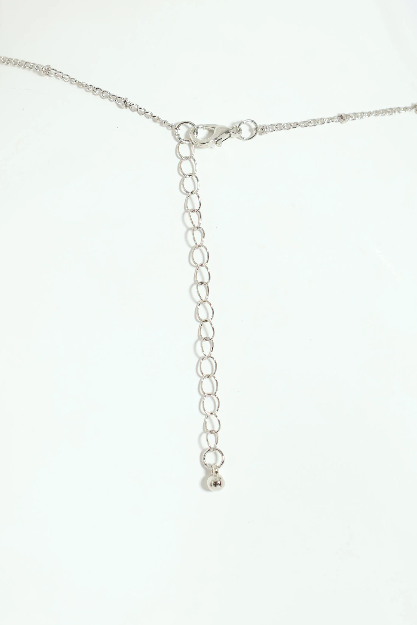 2 Pack Enamel Heart Necklace & Studs - Silver - Image 3