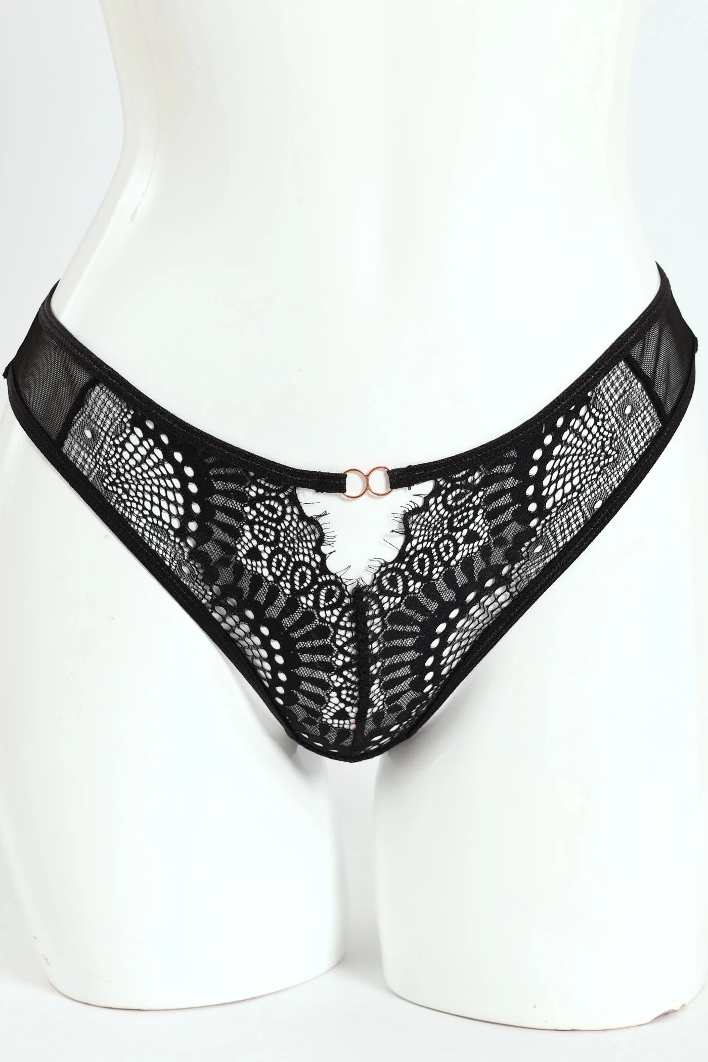 2 Pack Eyelash G-String - Bark/Black - Image 2