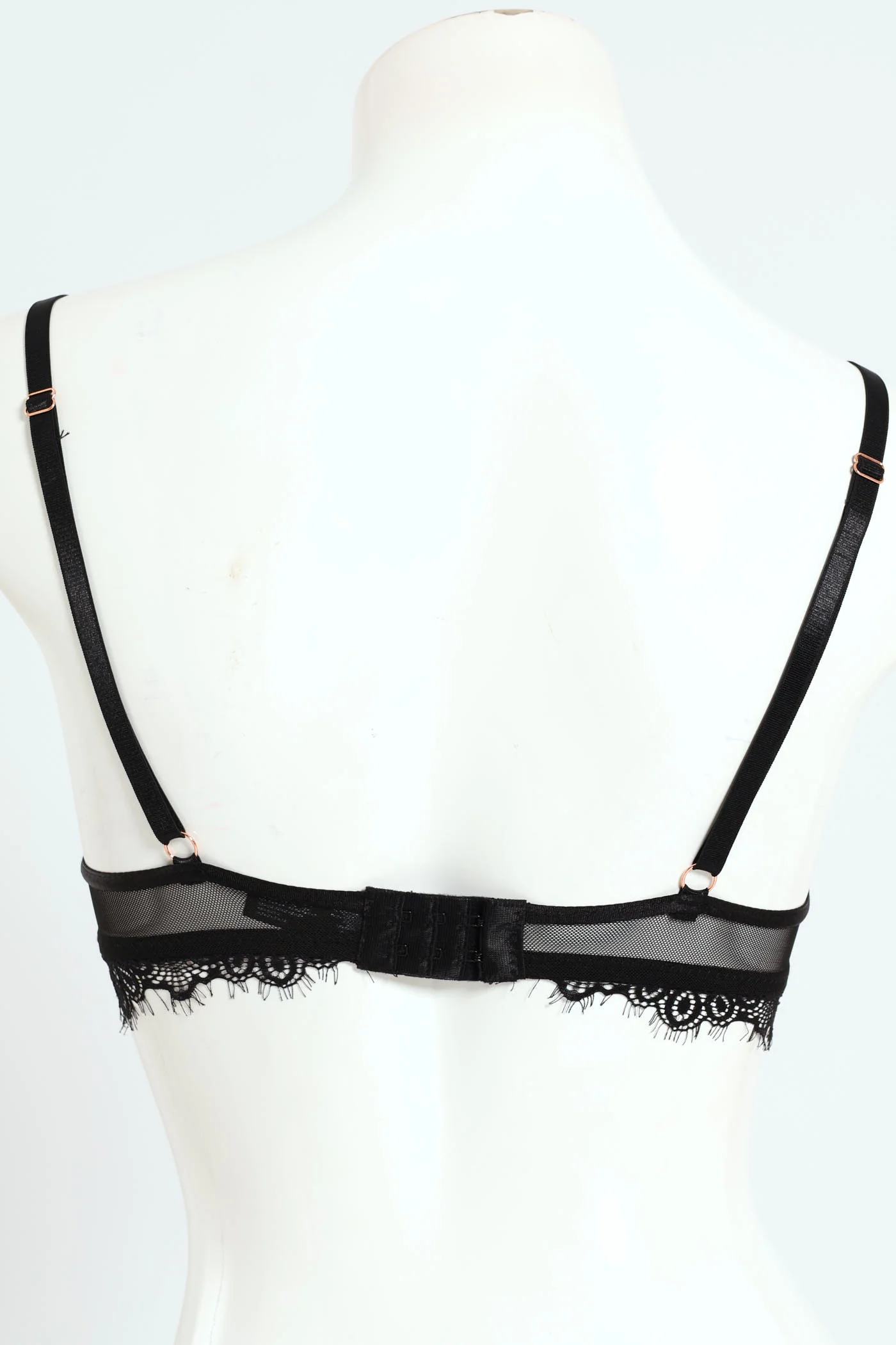 2 Pack Eyelash Plunge T-Shirt Bra - Bark/Black - Image 5
