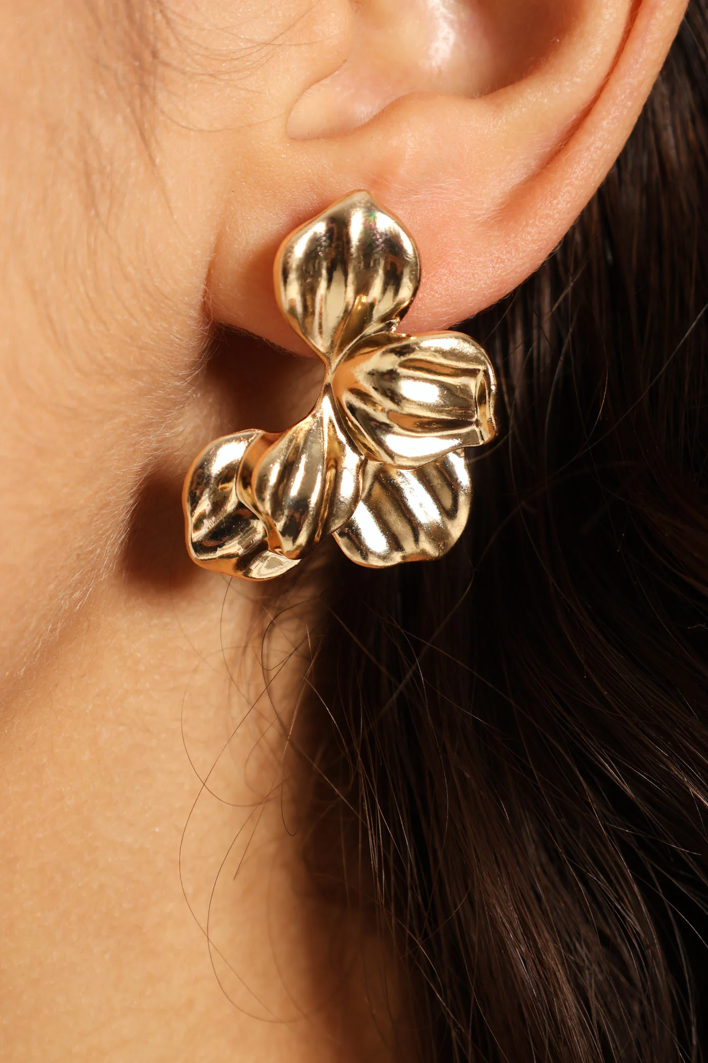 2 Pack Flower Earrings - Gold/Silver