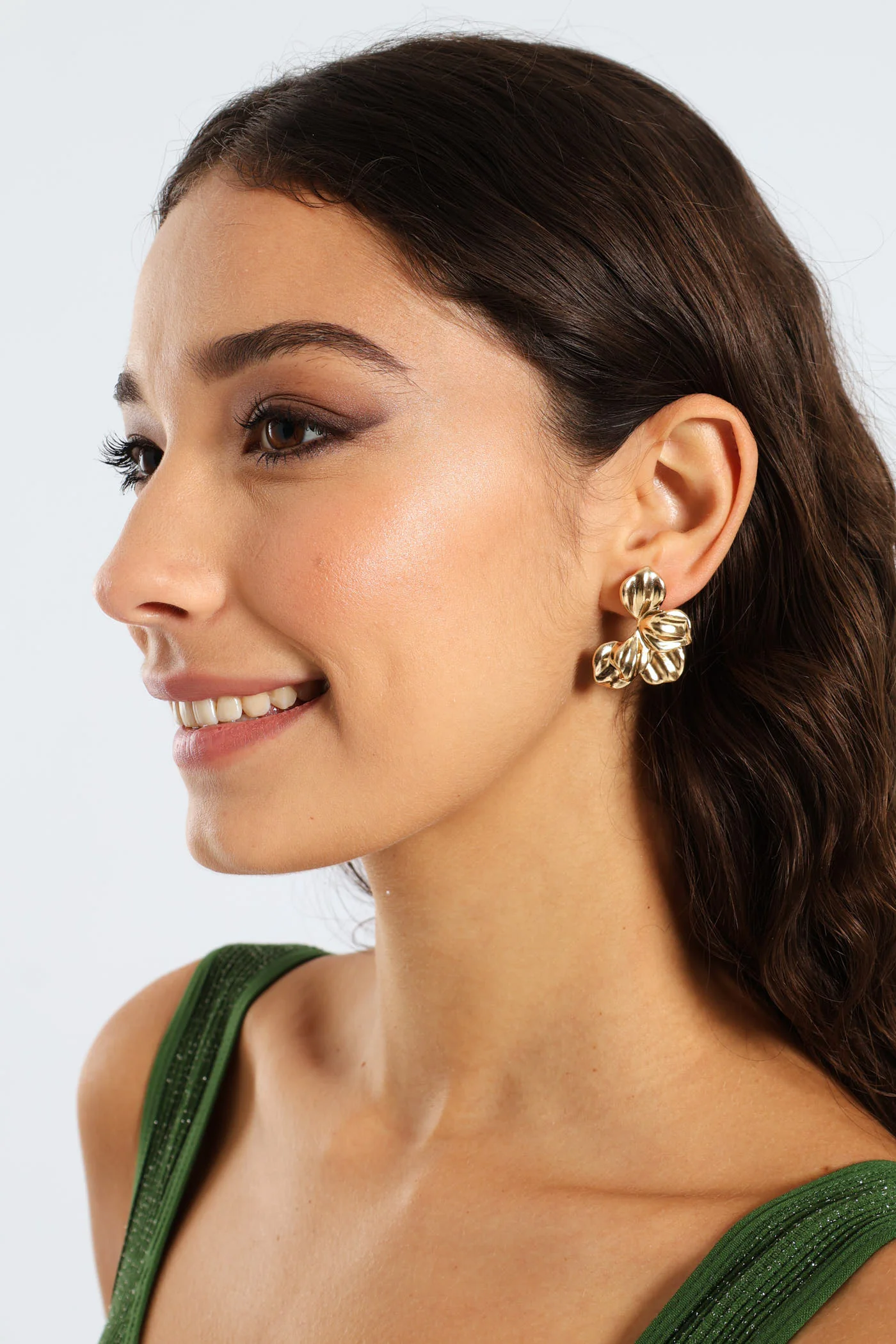 2 Pack Flower Earrings - Gold/Silver - Image 3