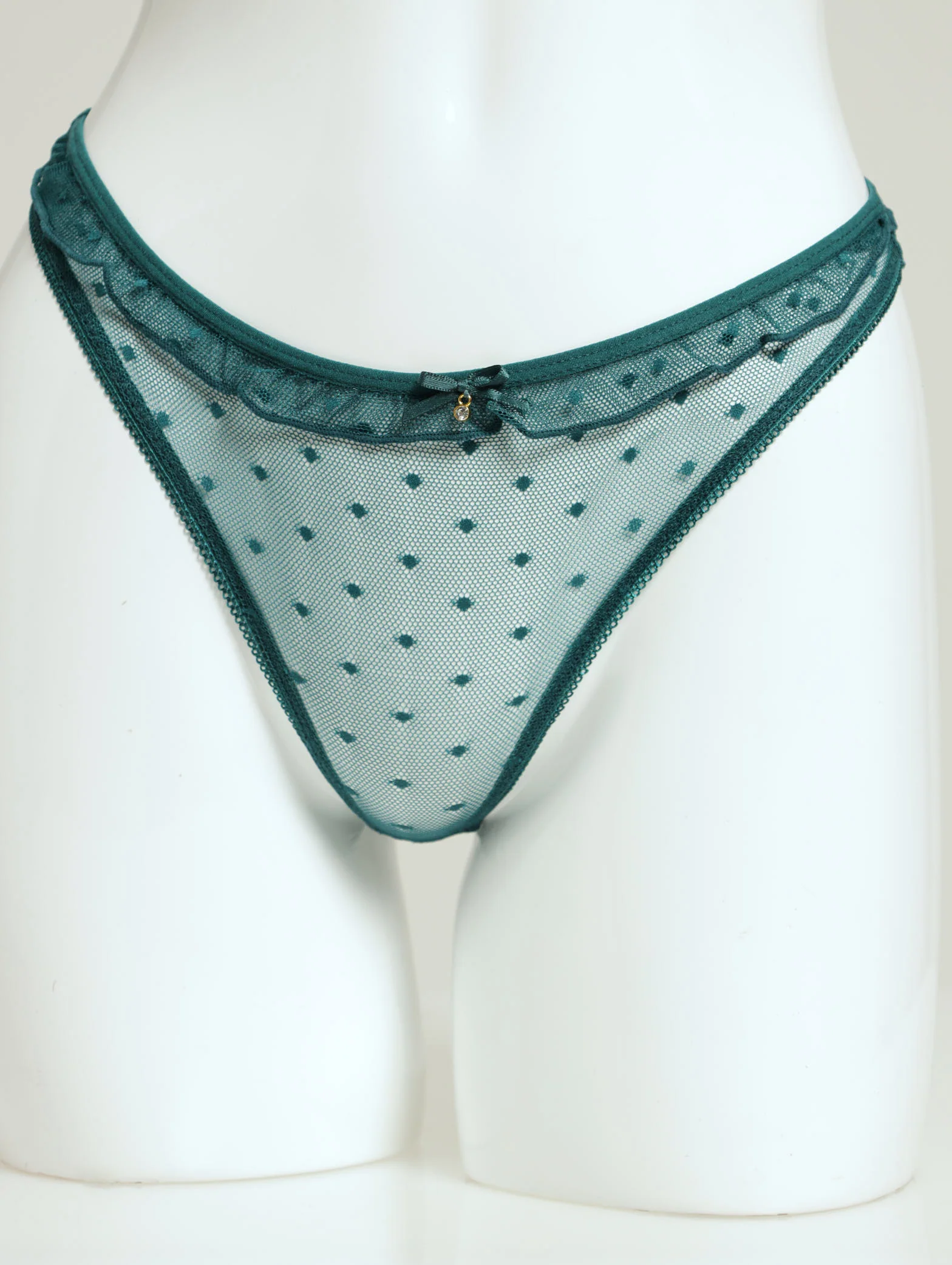 2 Pack Frill Thongs - Storm/Black