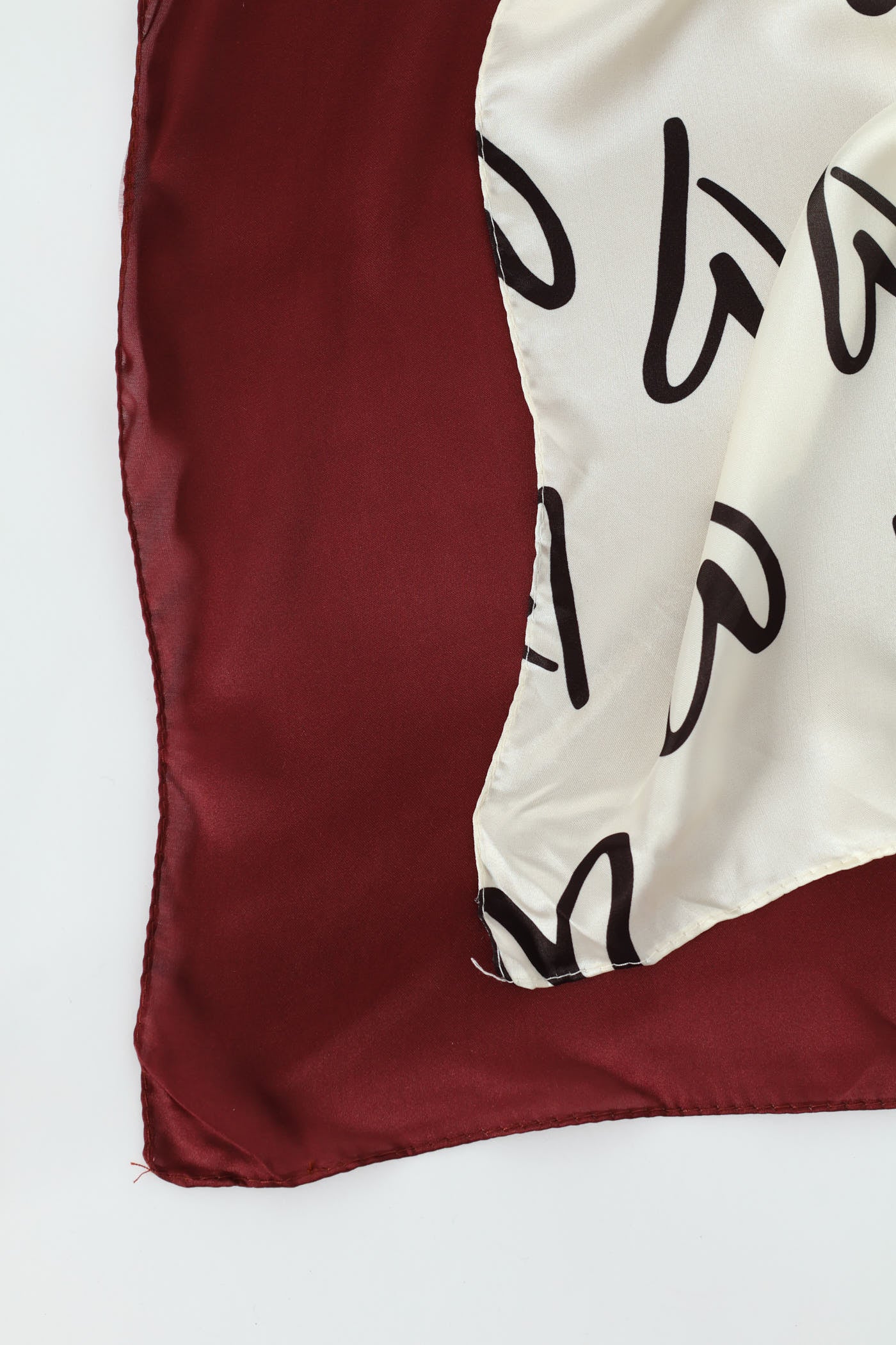 2 Pack Heart Print And Plain Satin Scarf - Multi - Image 3