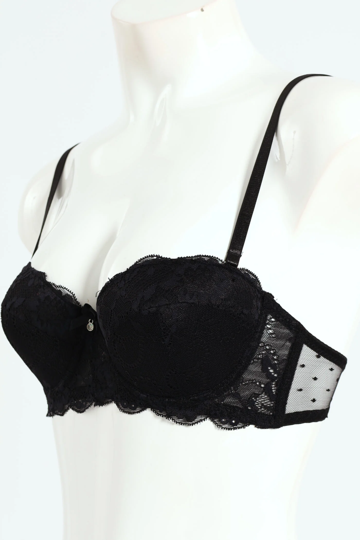 2 Pack Lace Balconette Bra - Black/Red - Image 3