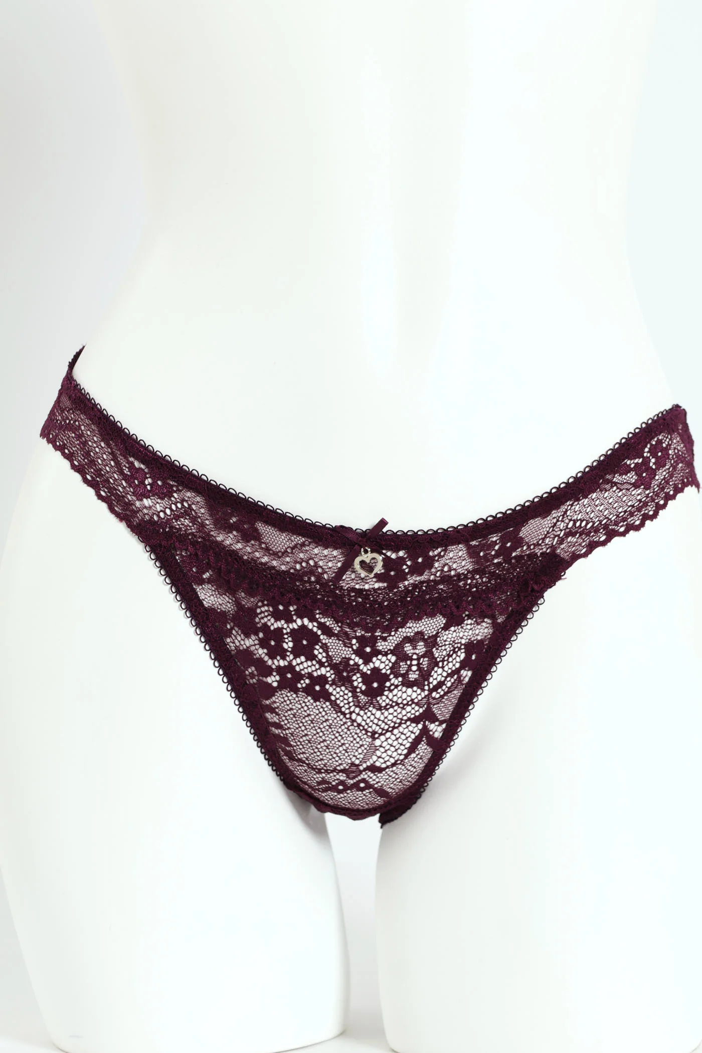 2 Pack Lace Brazilian Panty - Berry