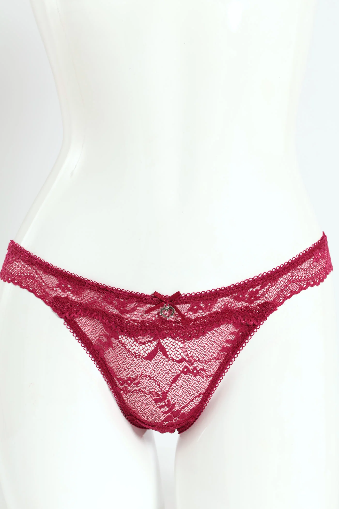 2 Pack Lace Brazilian Panty - Berry - Image 2