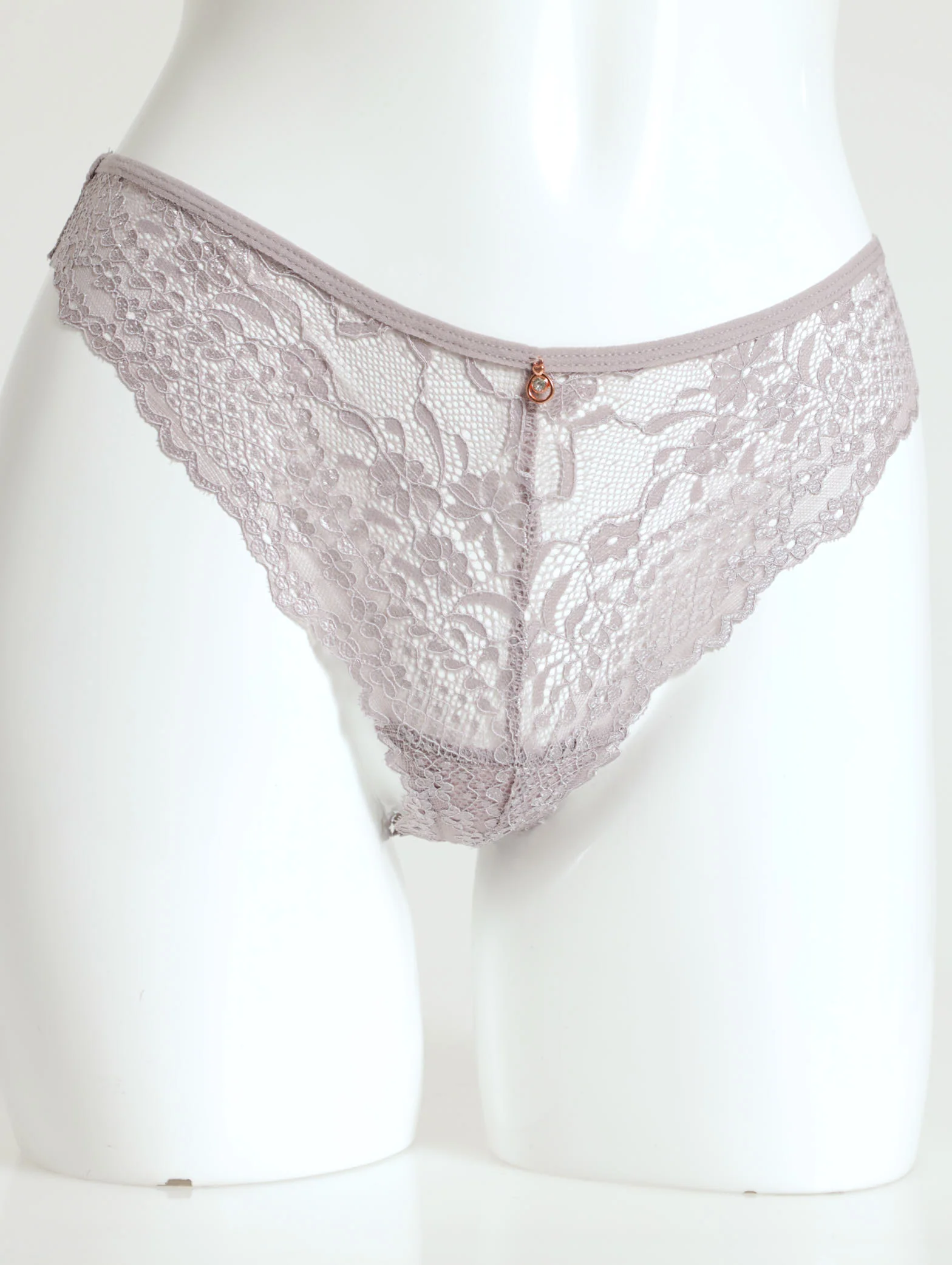 2 Pack Lace G-String -Ash Rose-Grey - Image 2