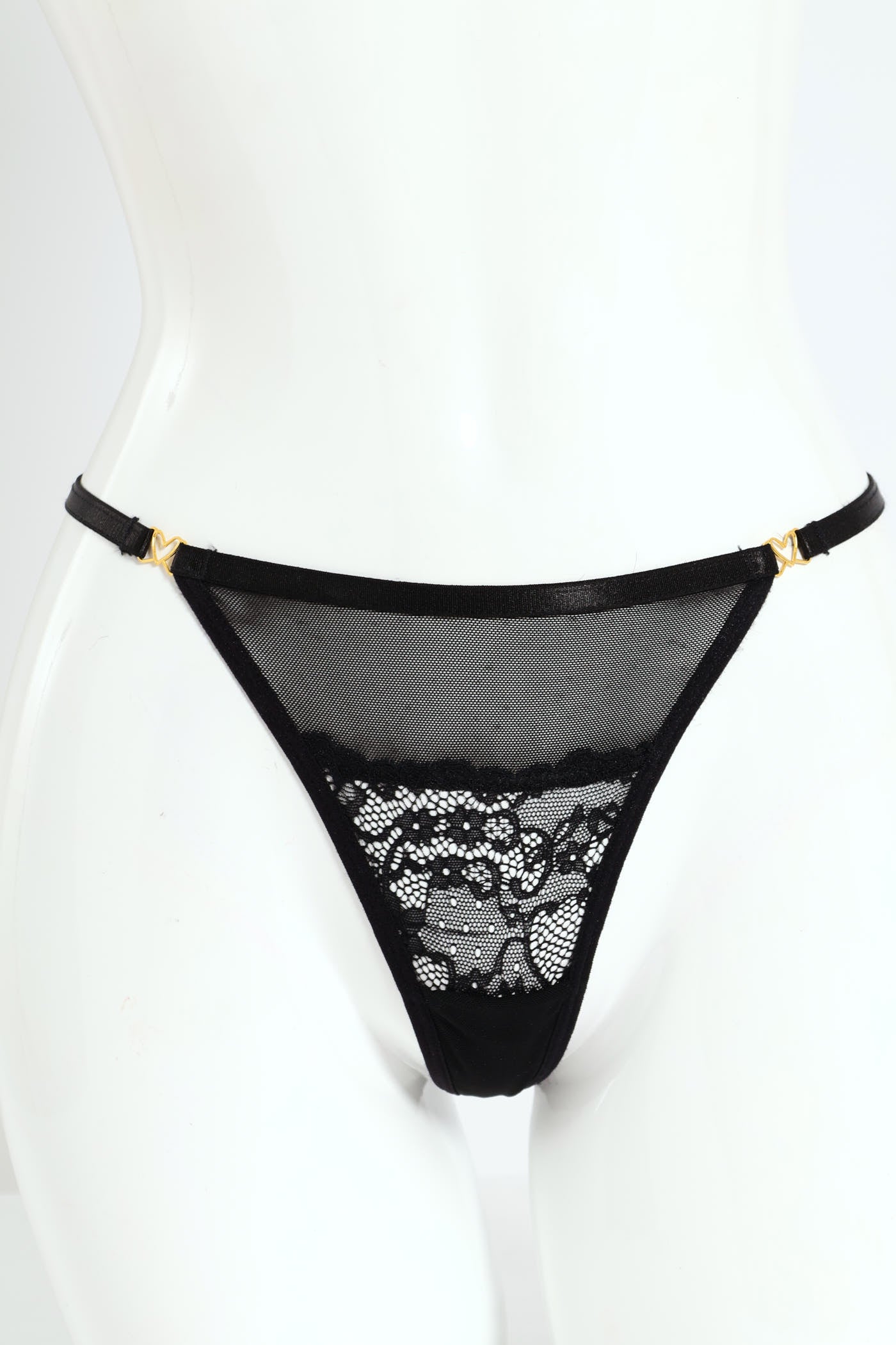 2 Pack Lace G-String - Black/Red - Image 2