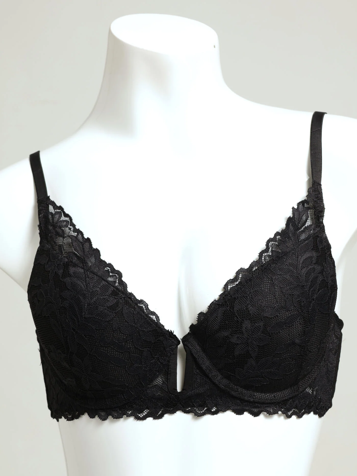 2 Pack Lace & Mesh Plunge T-Shirt Bra - Black/Mauve