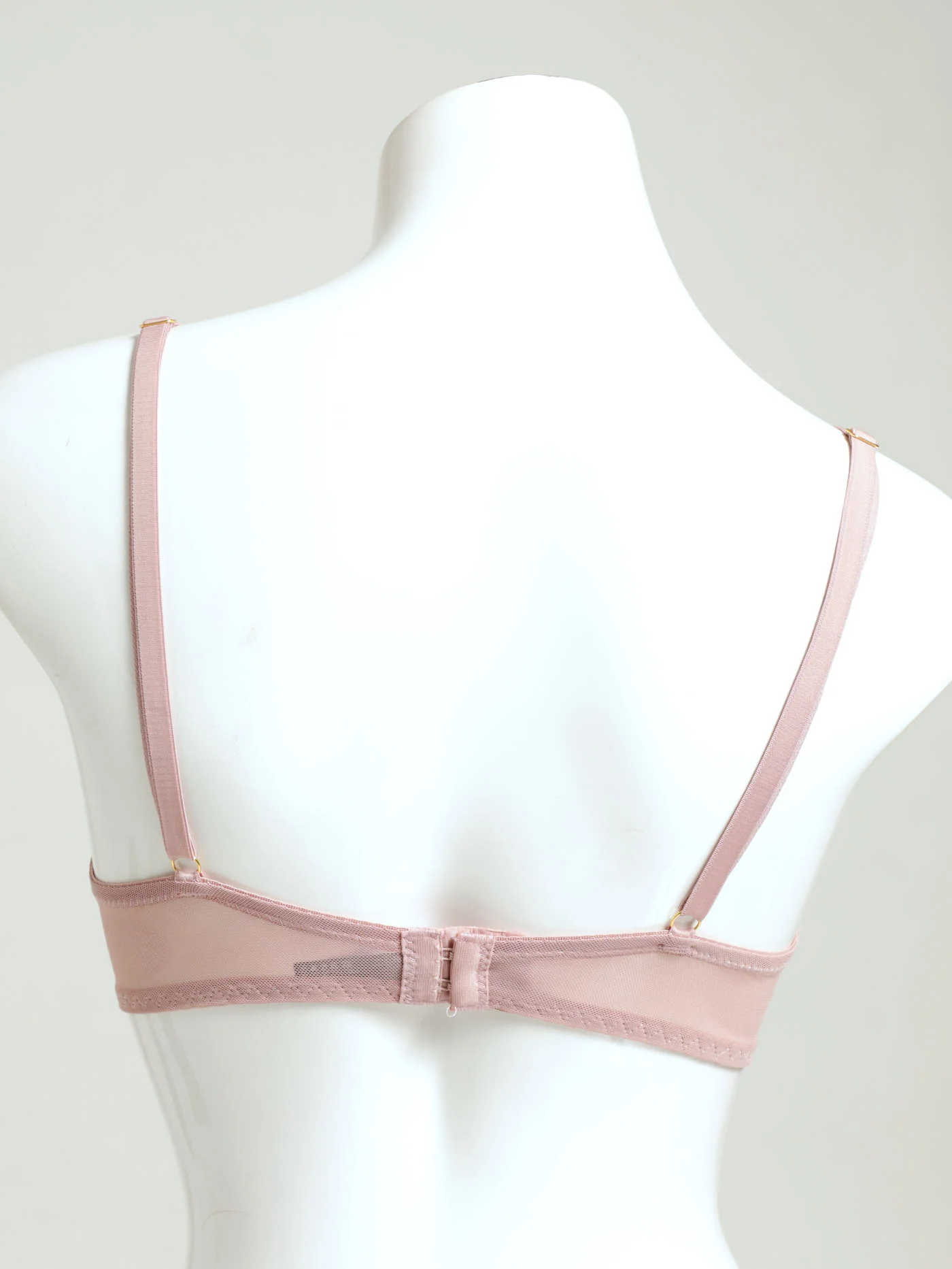 2 Pack Lace & Mesh Plunge T-Shirt Bra - Black/Mauve - Image 3