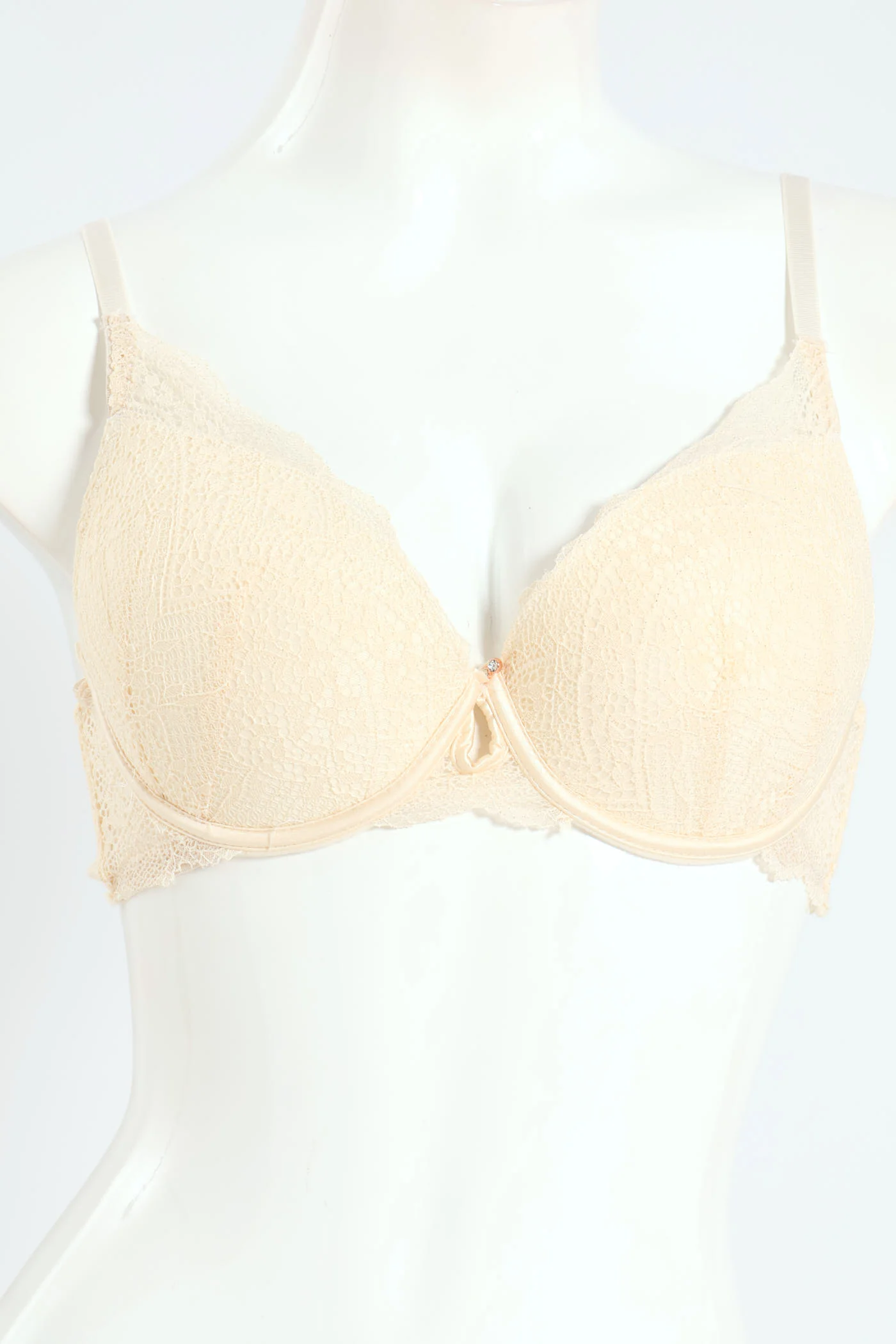 2 Pack Lace Plunge T-Shirt Bra - Mahogany/Gardenia - Image 2