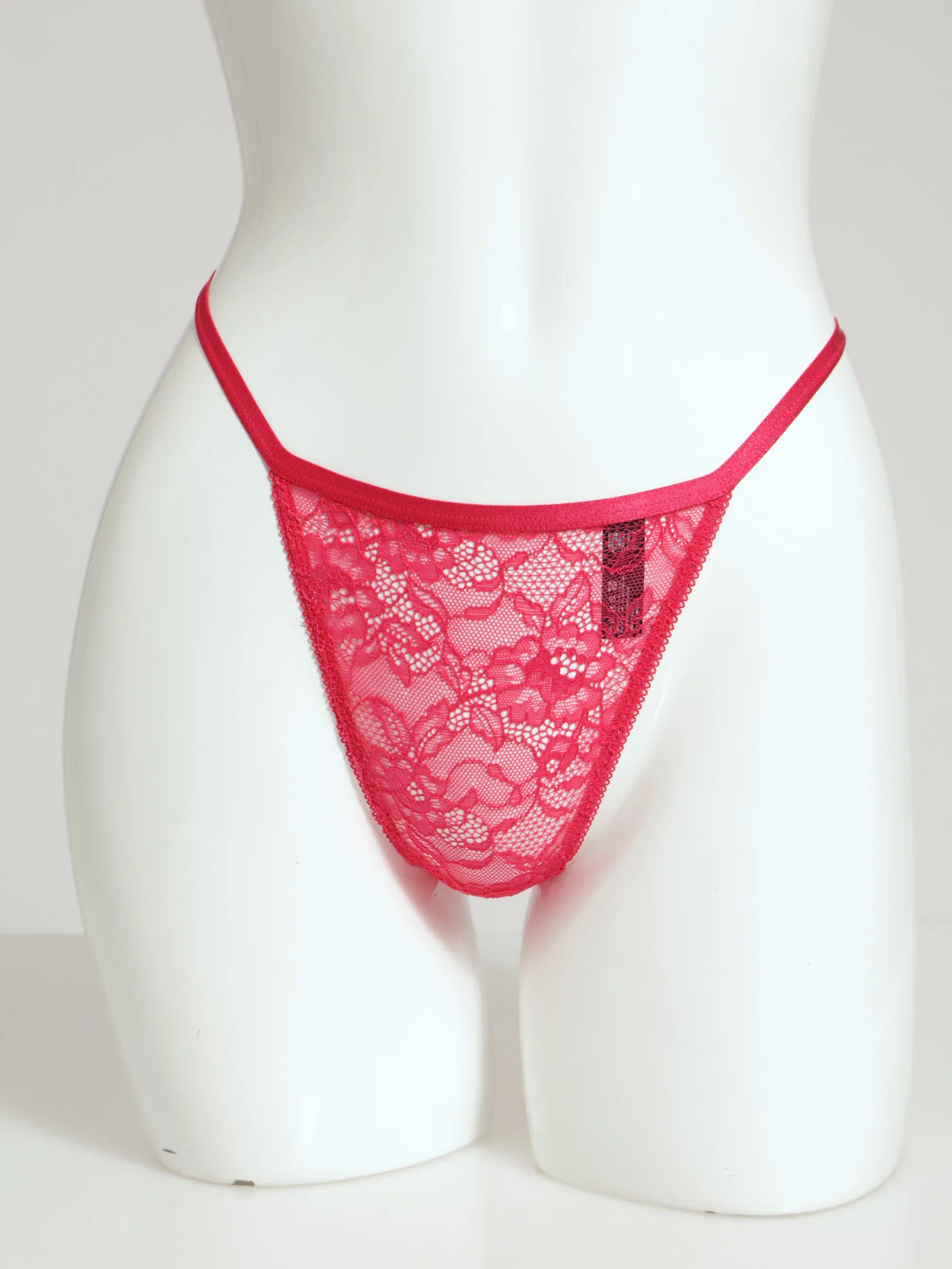 2 Pack Lace T-String - Raspberry Pink/Morganite