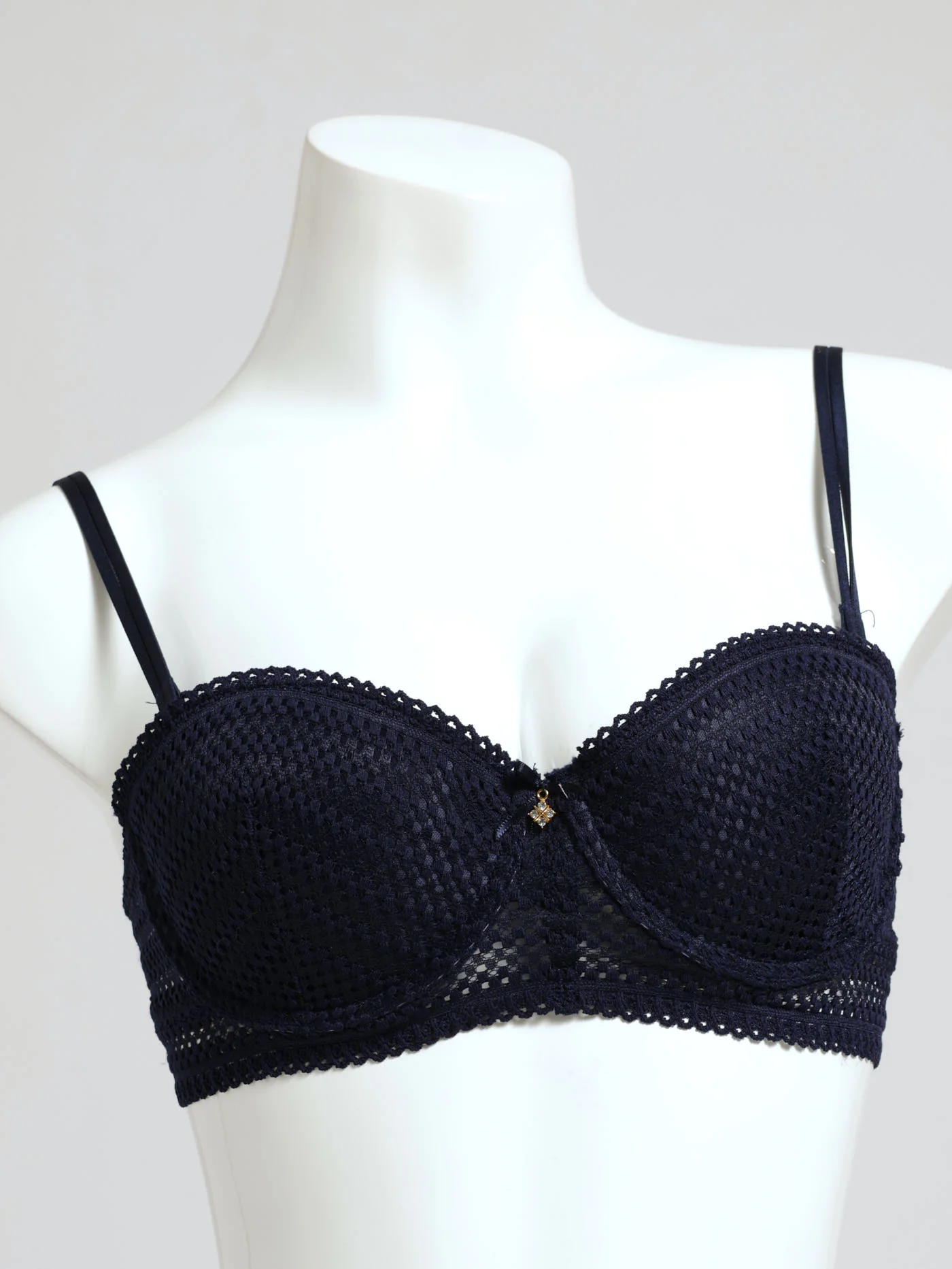 2 Pack Longline Balconette Bra - Blue/Mocha - Image 2