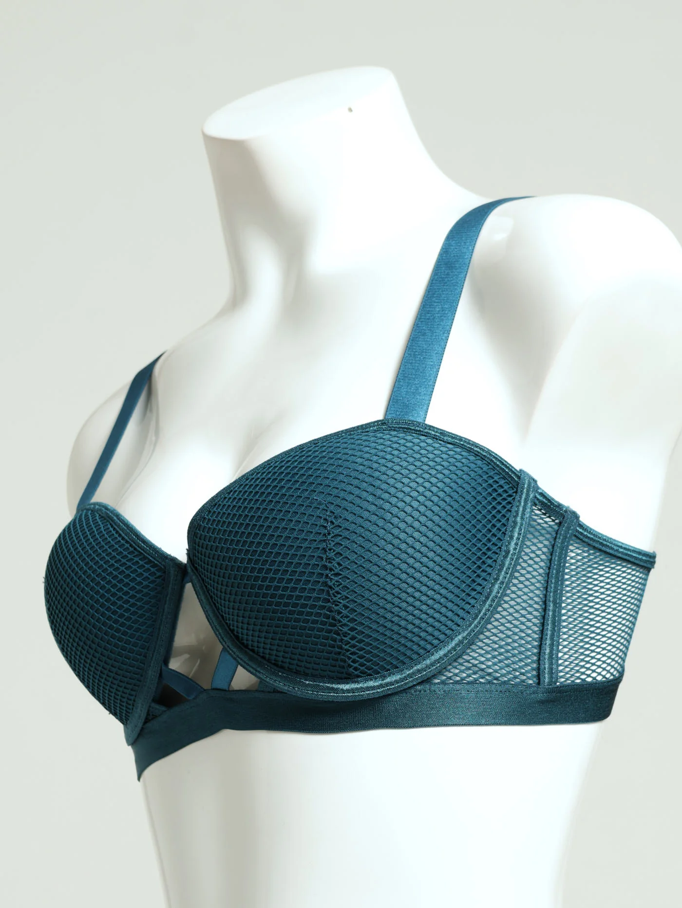 2 Pack Mesh Balconette Legion Bra - Blue/Black - Image 3