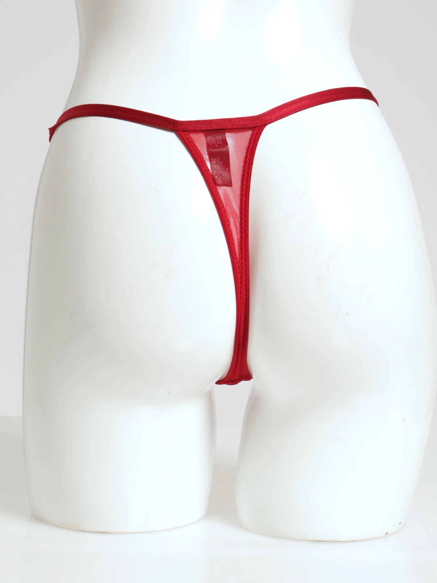 2 Pack Mesh T-String - Chili Pepper/Black - Image 3