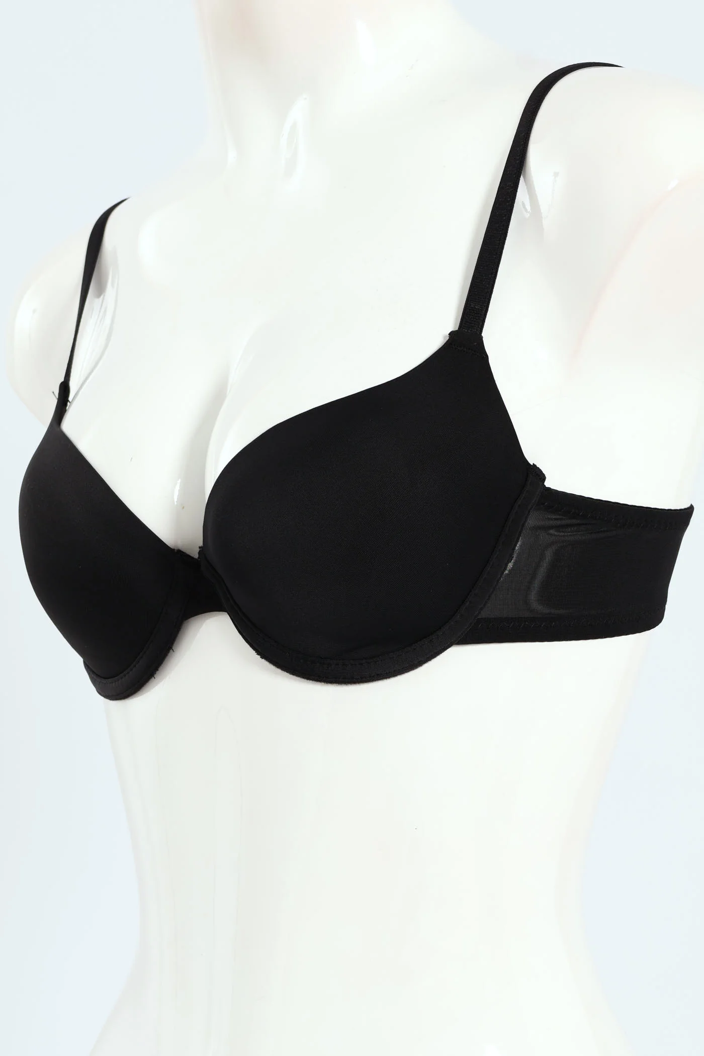 2 Pack Microfiber T-Shirt Bra - Black/Warm Taupe - Image 3