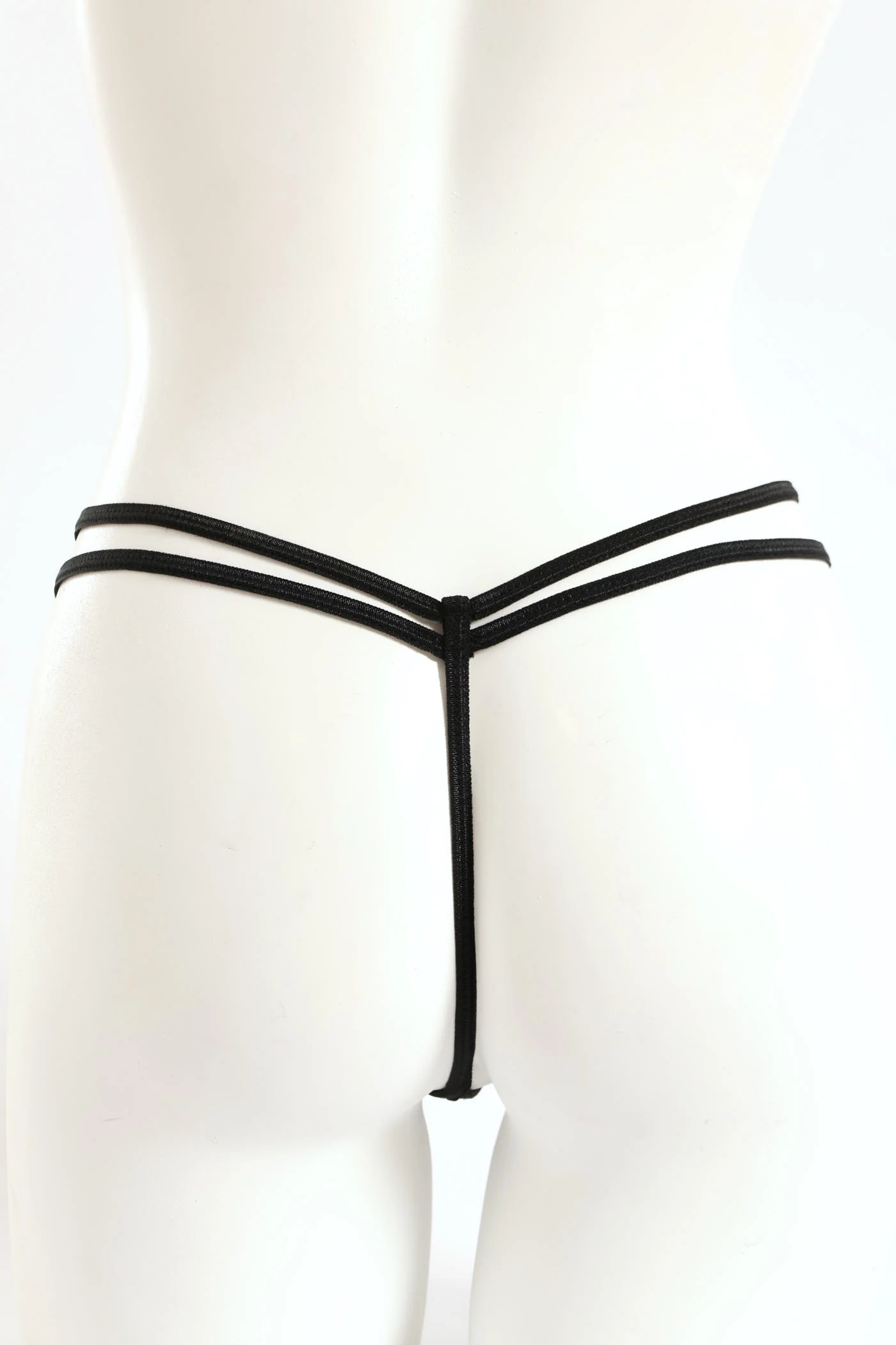 2 Pack Microfibre Mesh Combo G-String - Black/Pink - Image 2