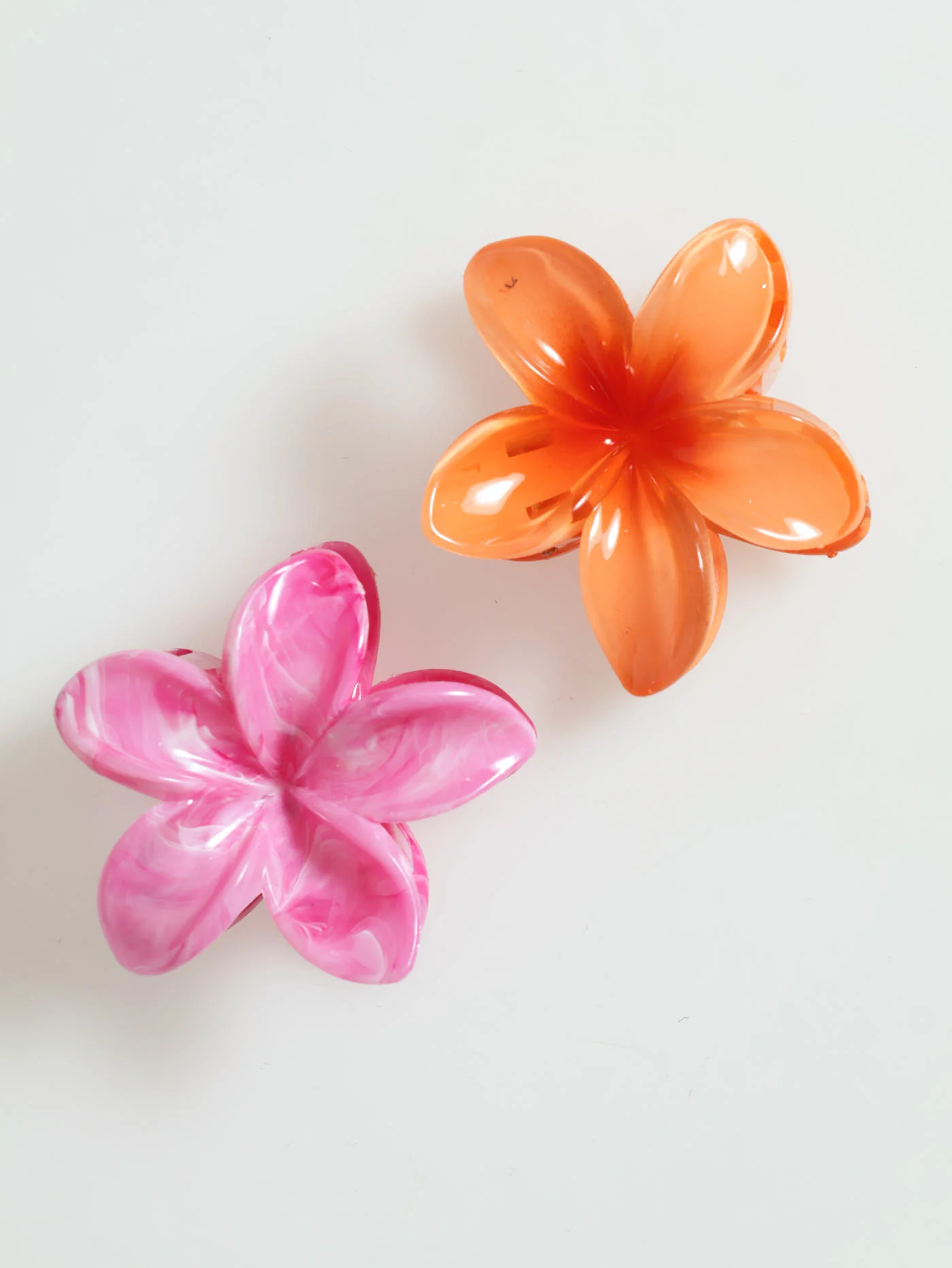 2 Pack Perspex Flower Claw Clips