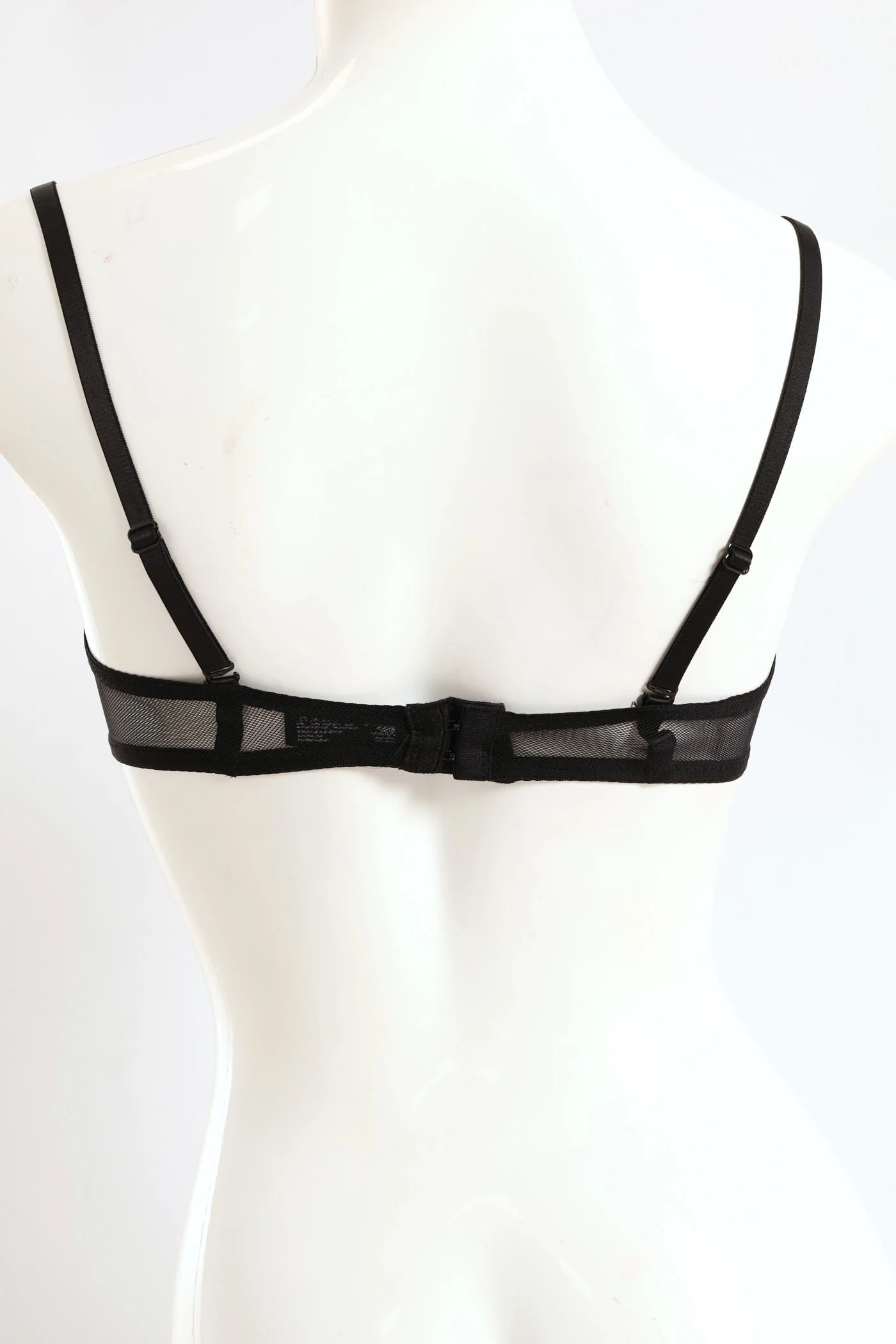 2 Pack Pleated Satin & Lace Balconette Bra - Black/Blue Pansy - Image 5