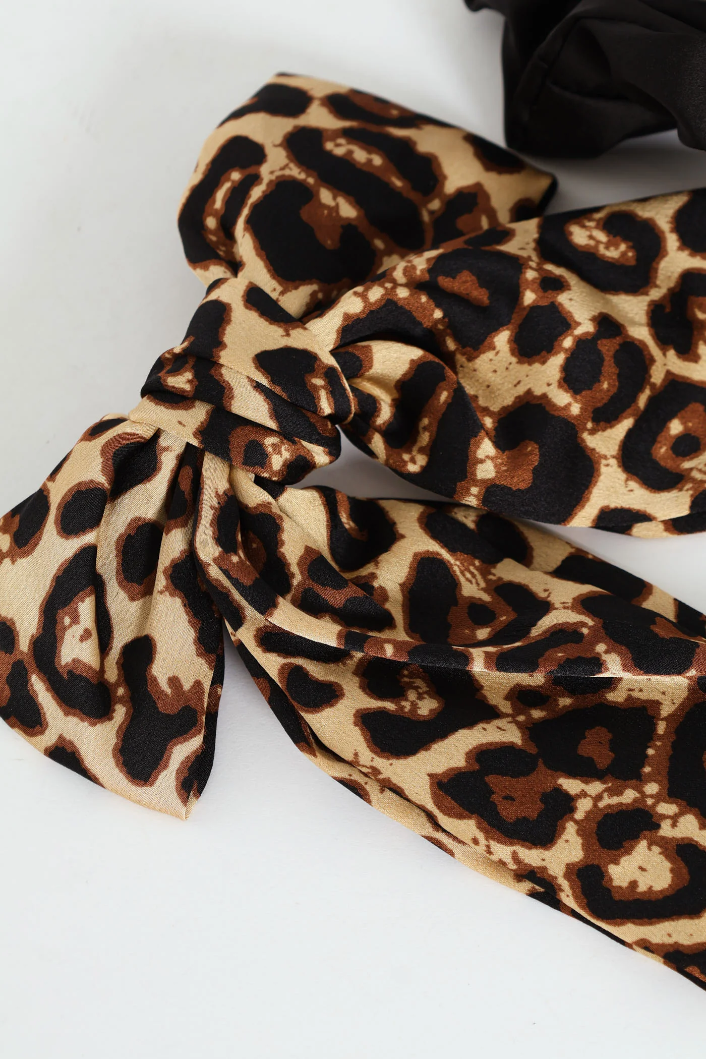 2 Pack Satin Bow Hair Scrunchies - Multi - Image 3
