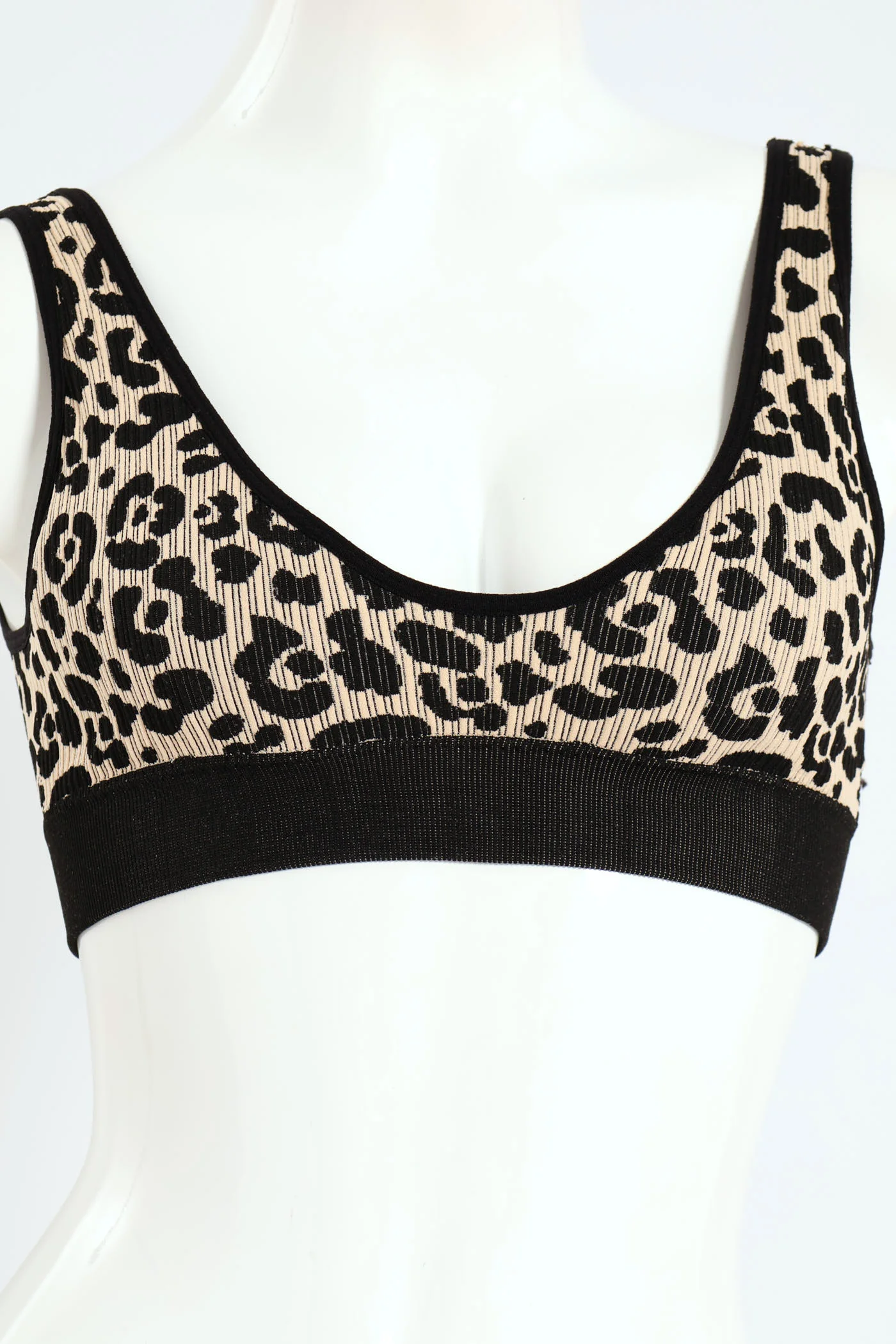 2 Pack Seamless Bra - Black/Animal - Image 3