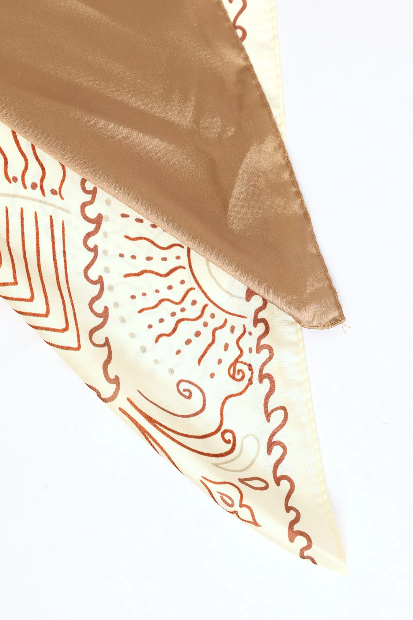 2 Pack Shell Print & Colour Satin Scarves - Multi - Image 3