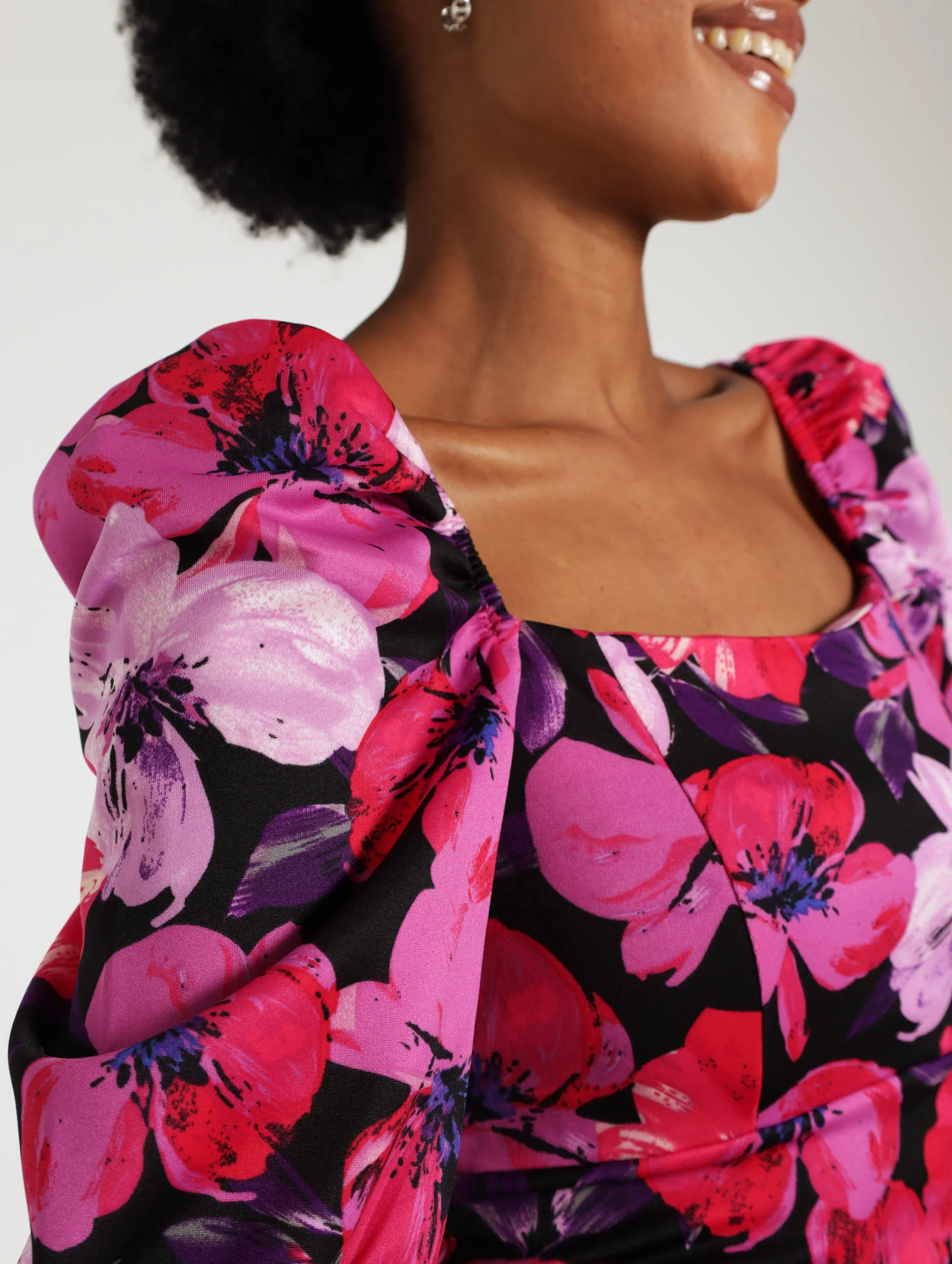 3/4 Sleeve Floral Dress - Image 4