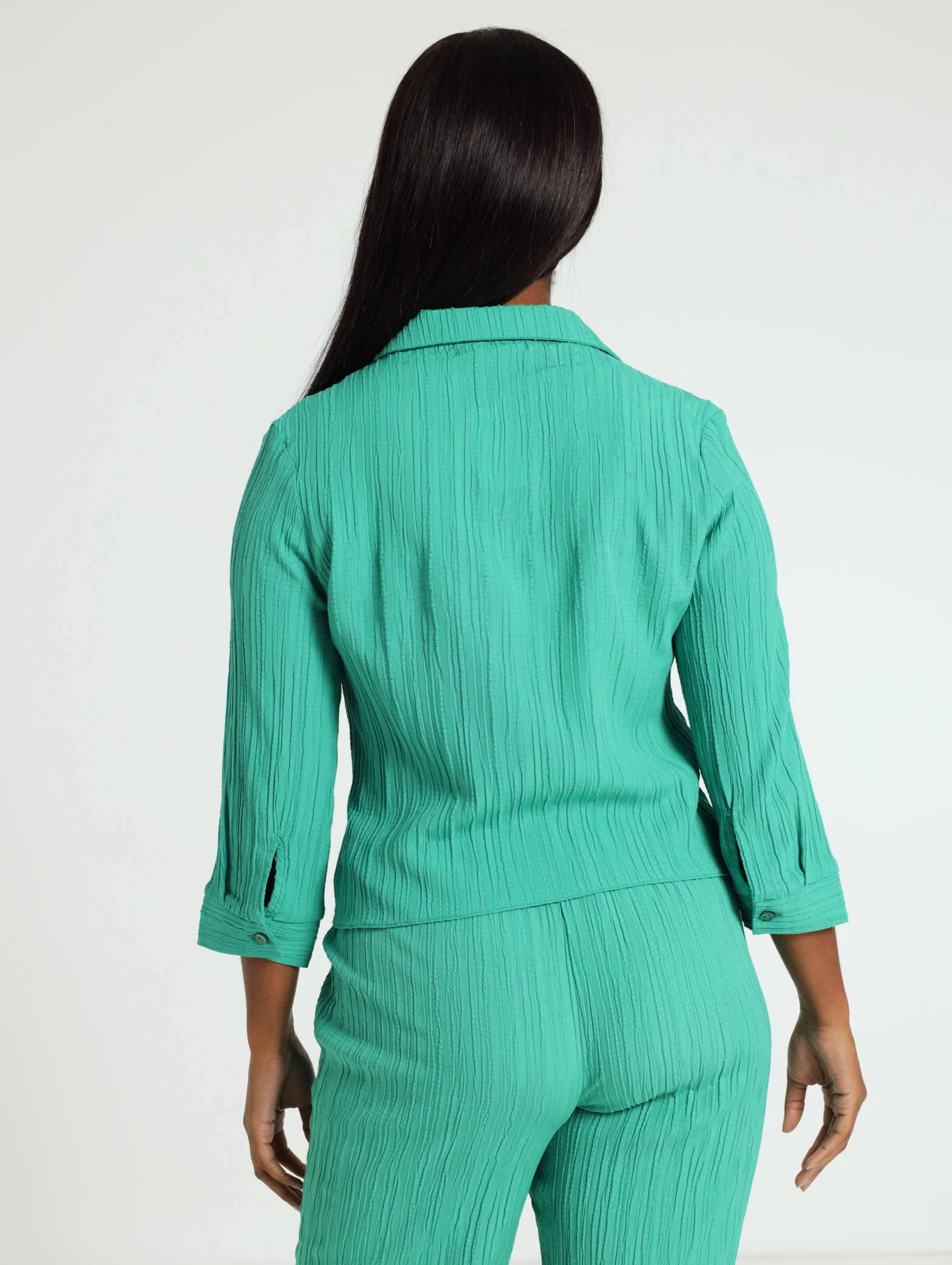 3/4 Tie Front Button Through Shirt - Image 4