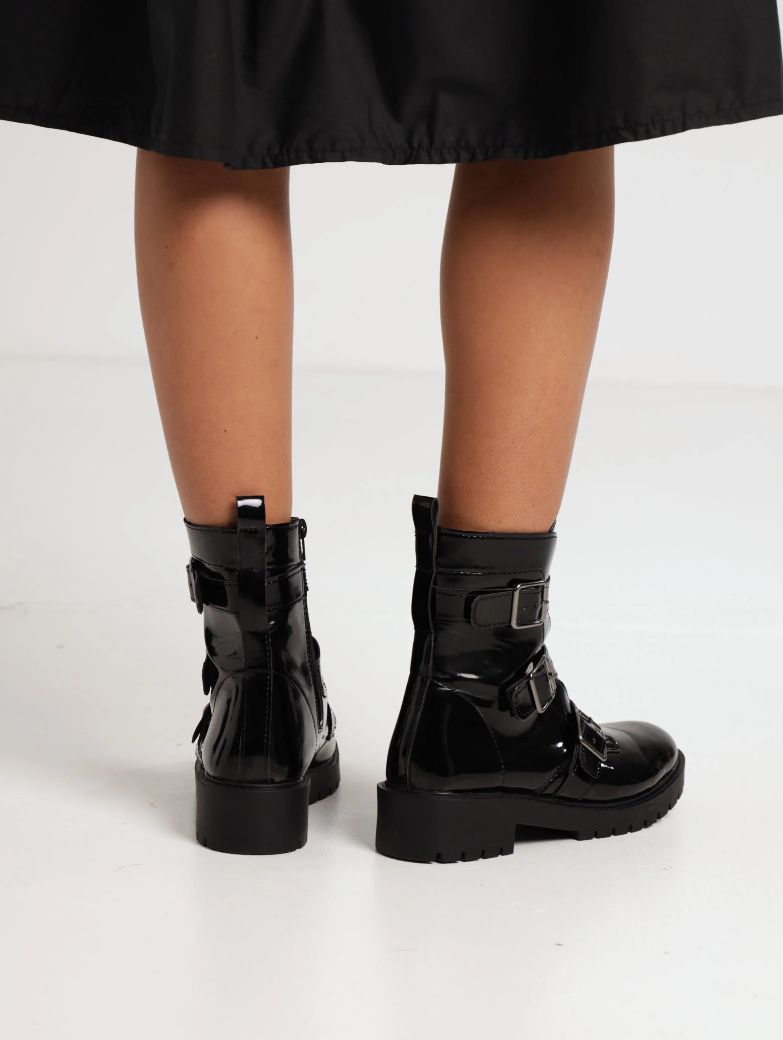 3 Buckle Ankle Boot - Black - Image 3