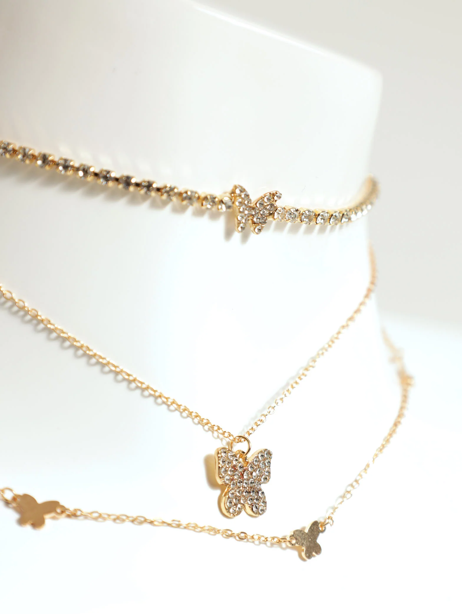 3 Layer Butterfly Necklace - Image 2