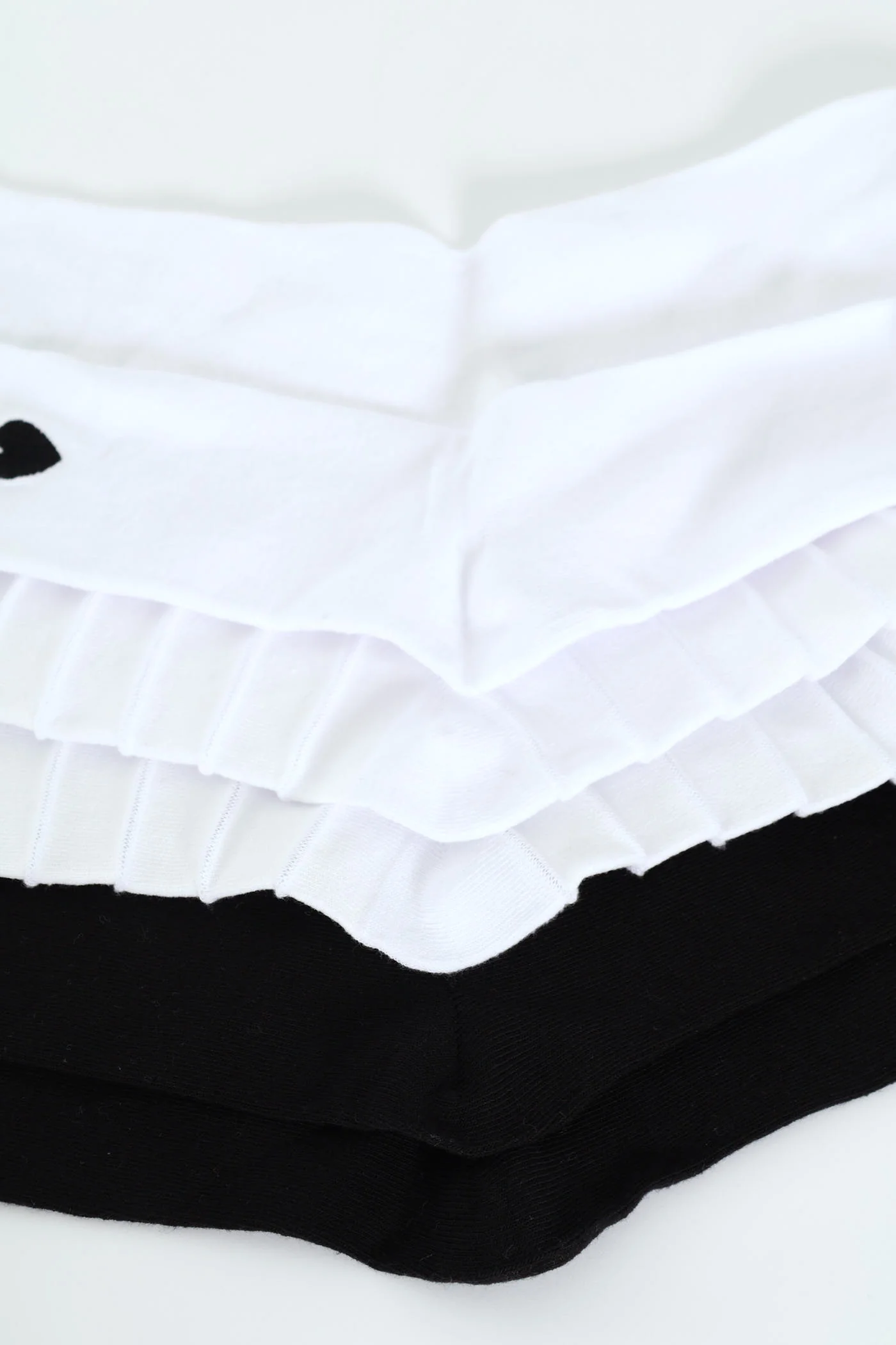 3 Pack Anklet Socks - Black/White - Image 3