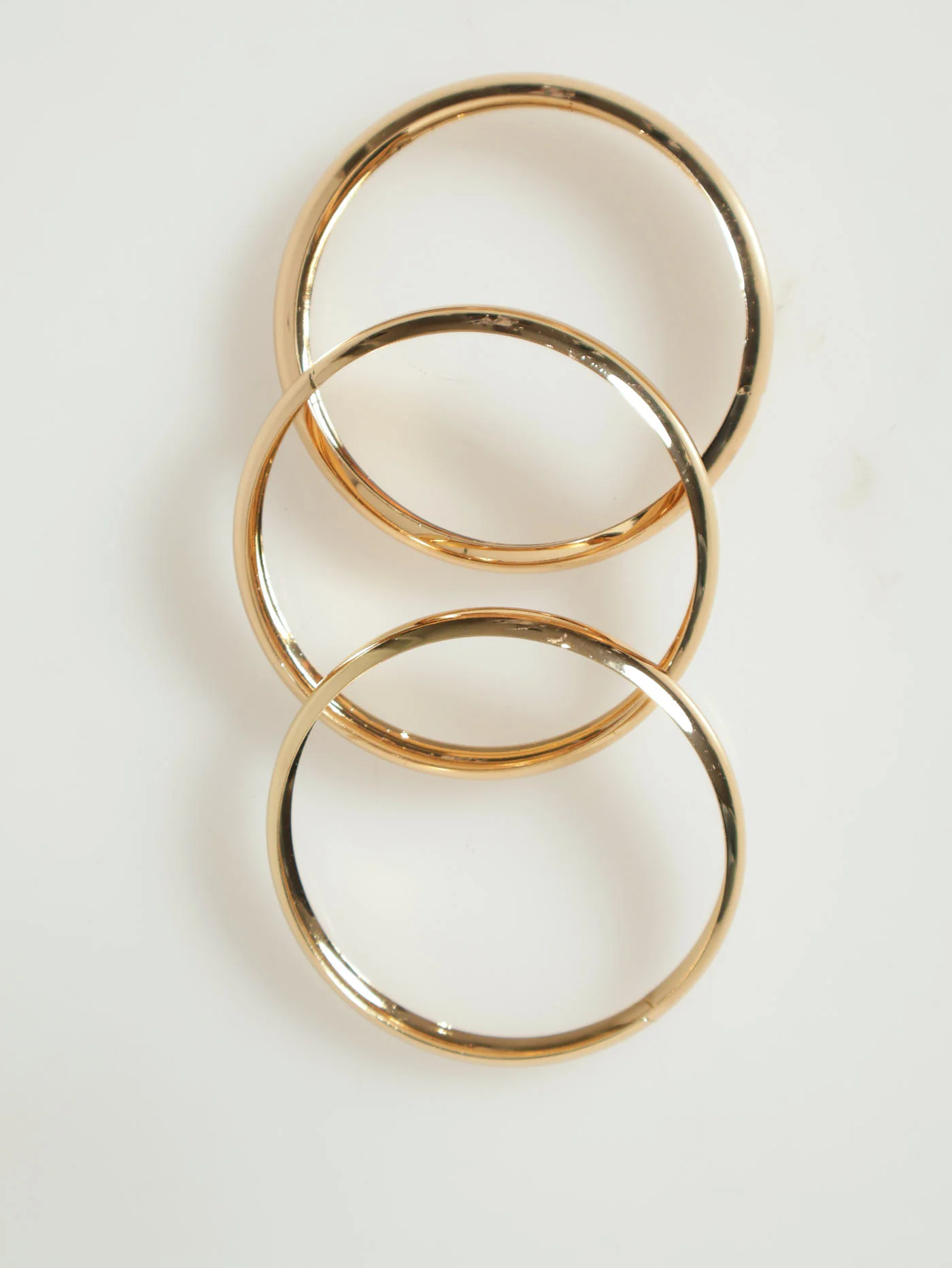 3 Pack Chunky Bracelets - Gold - Image 3
