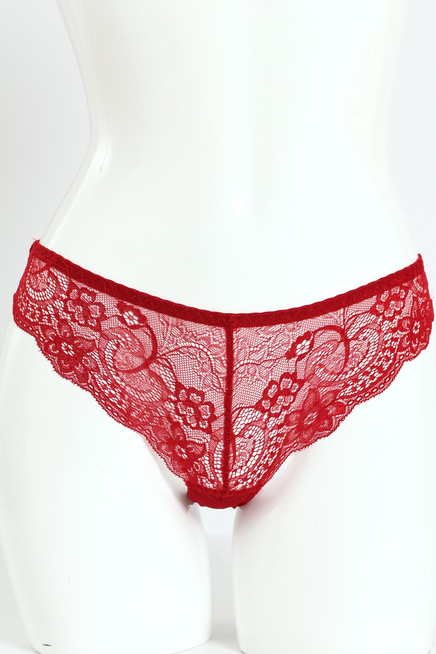3 Pack Lace Brazilian Panties - Rhubarb/Tan/Prune