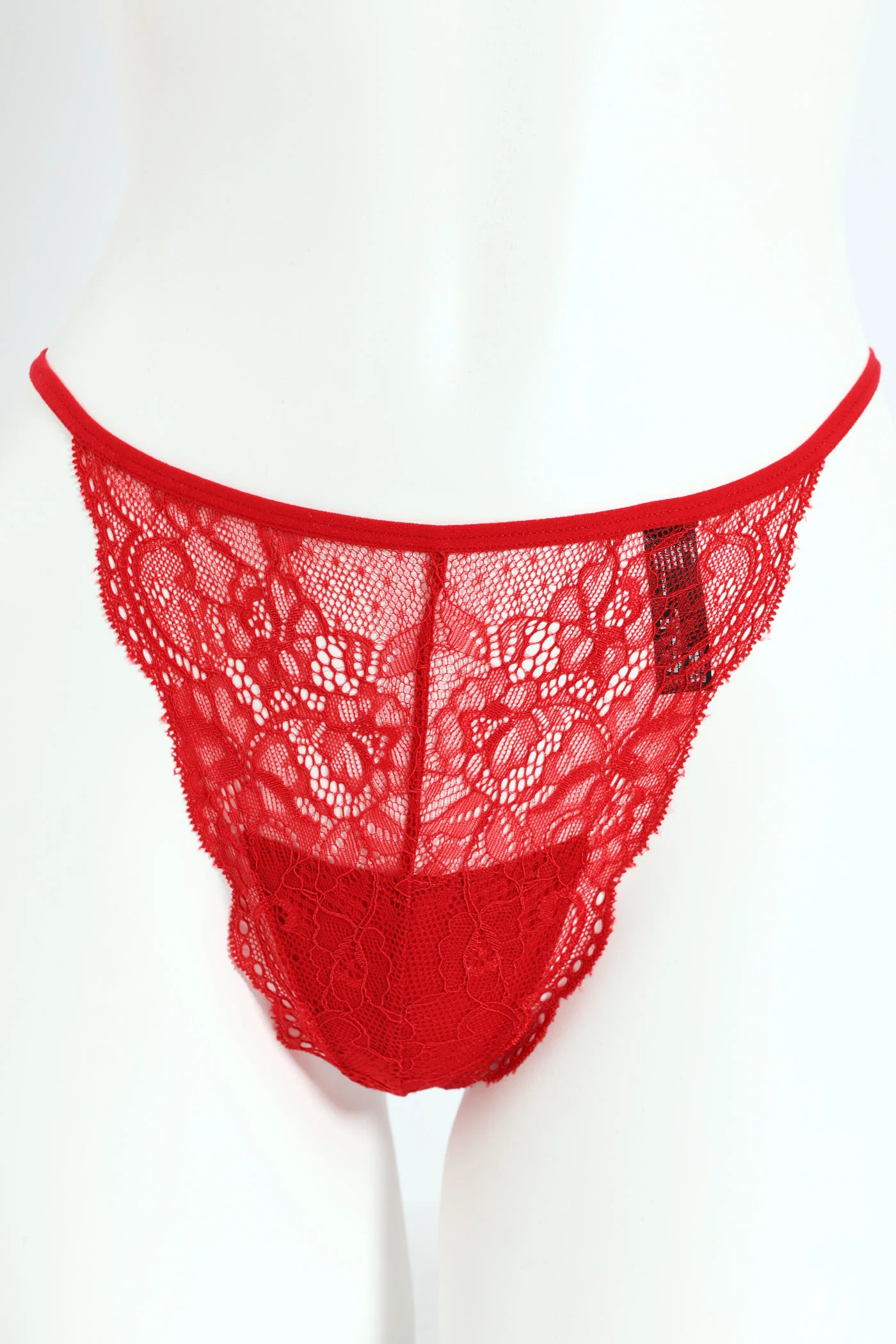 3 Pack Lace G-String - Black/Red/Cream