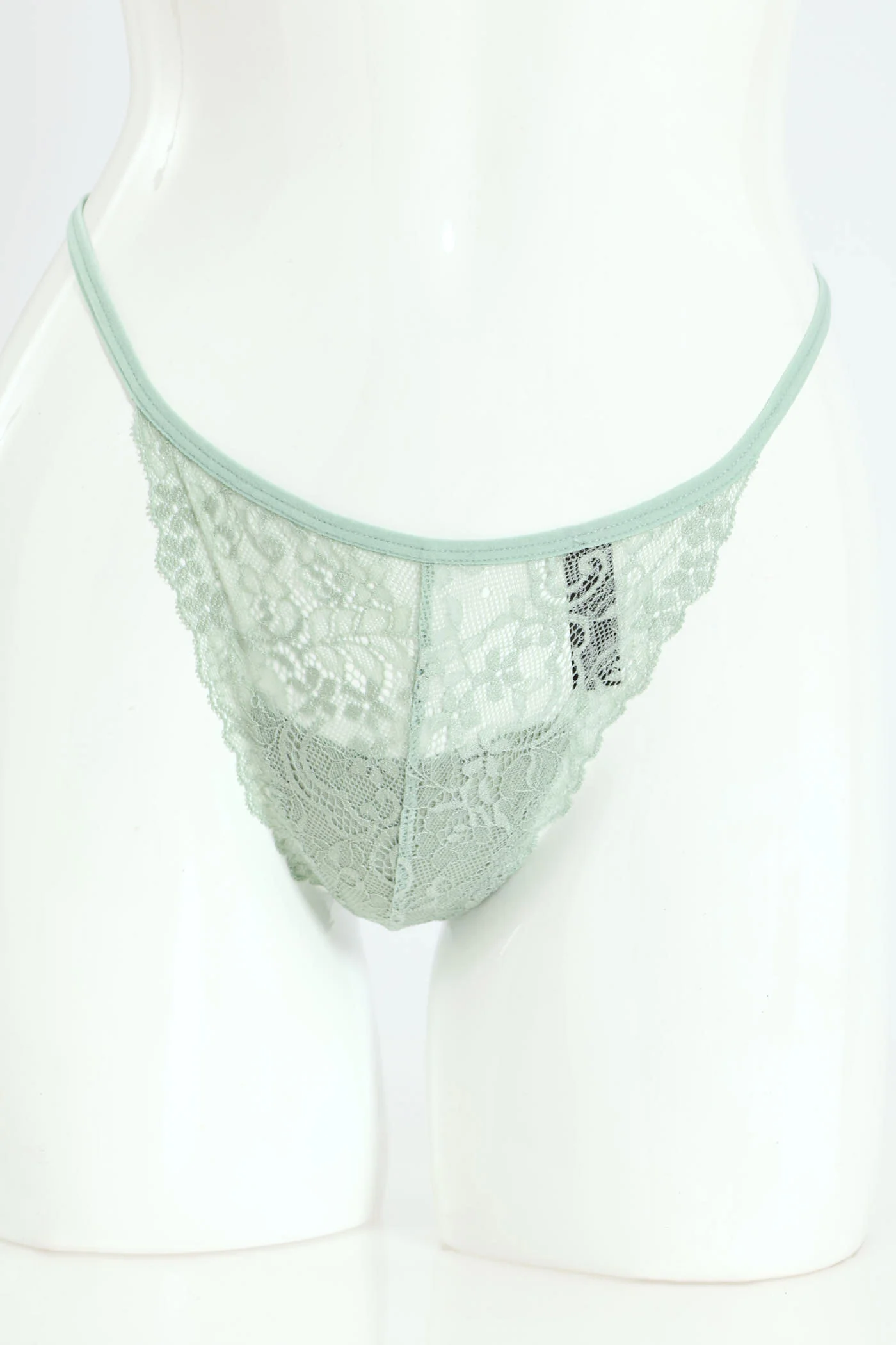 3 Pack Lace G-String - Crystal Pink/Jadeite/Black - Image 4