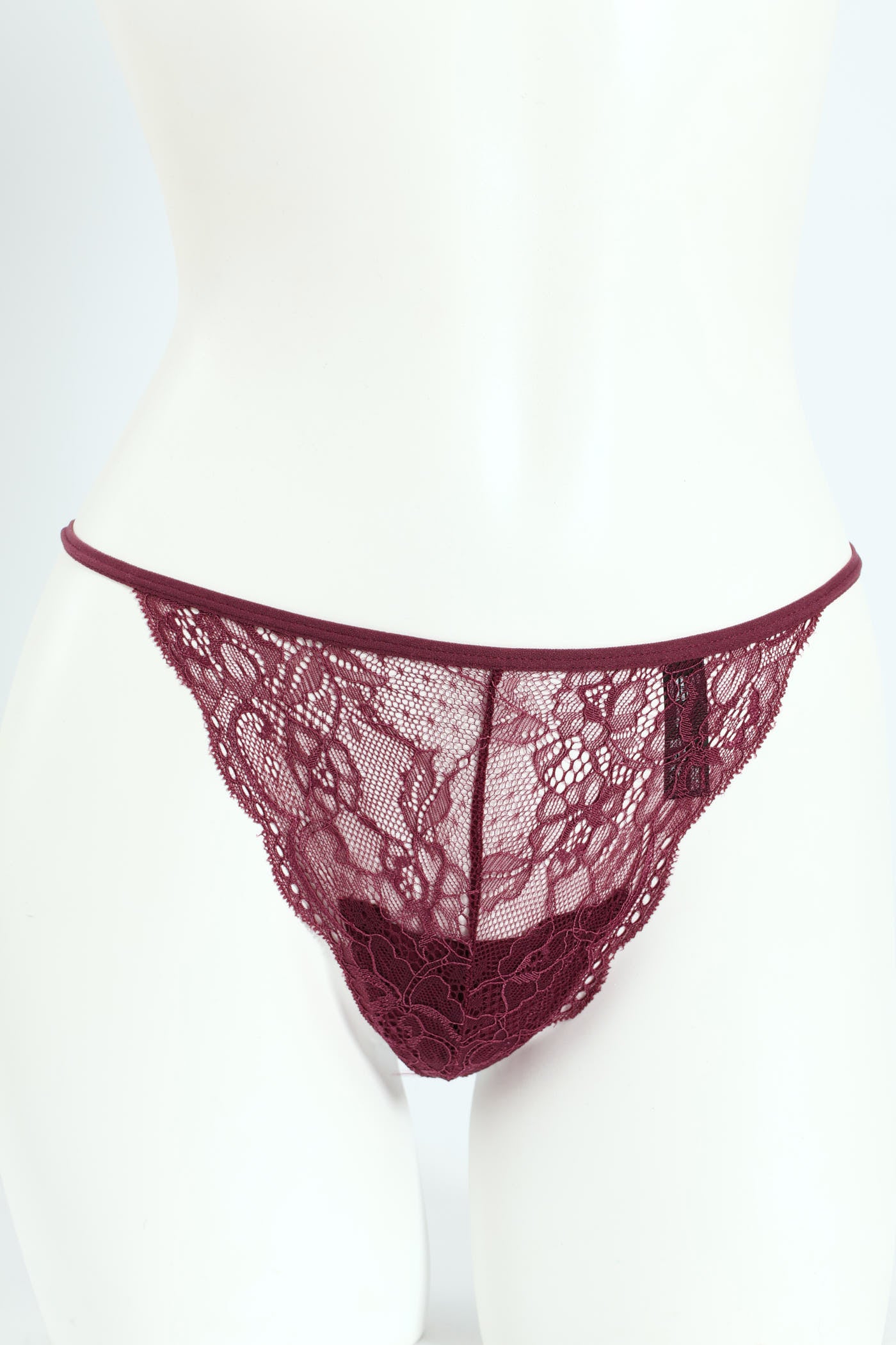 3 Pack Lace G-String - Black/Sage/Maroon - Image 3